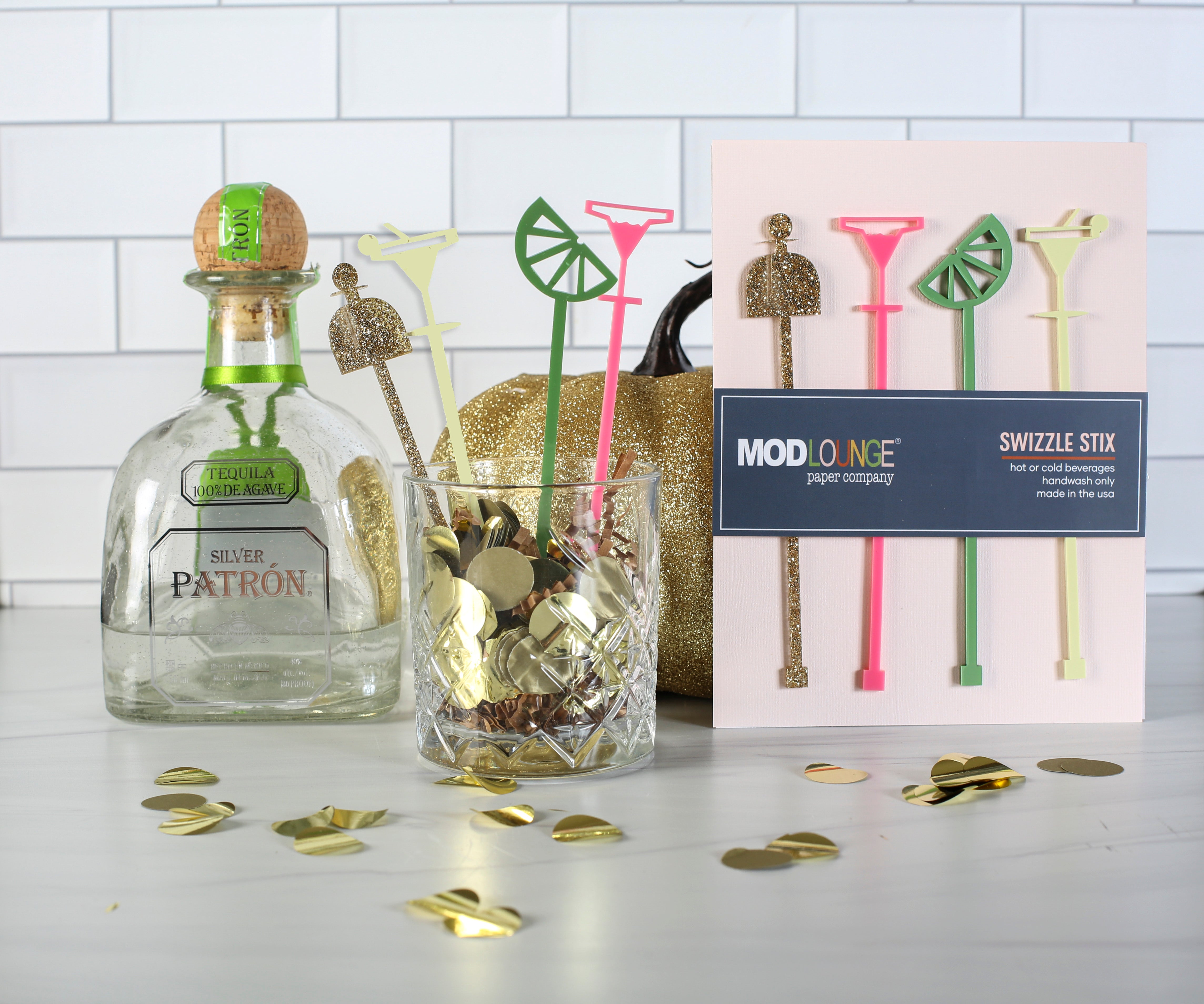Tequila Margarita Acrylic Beverage Mixing Swizzle Stix