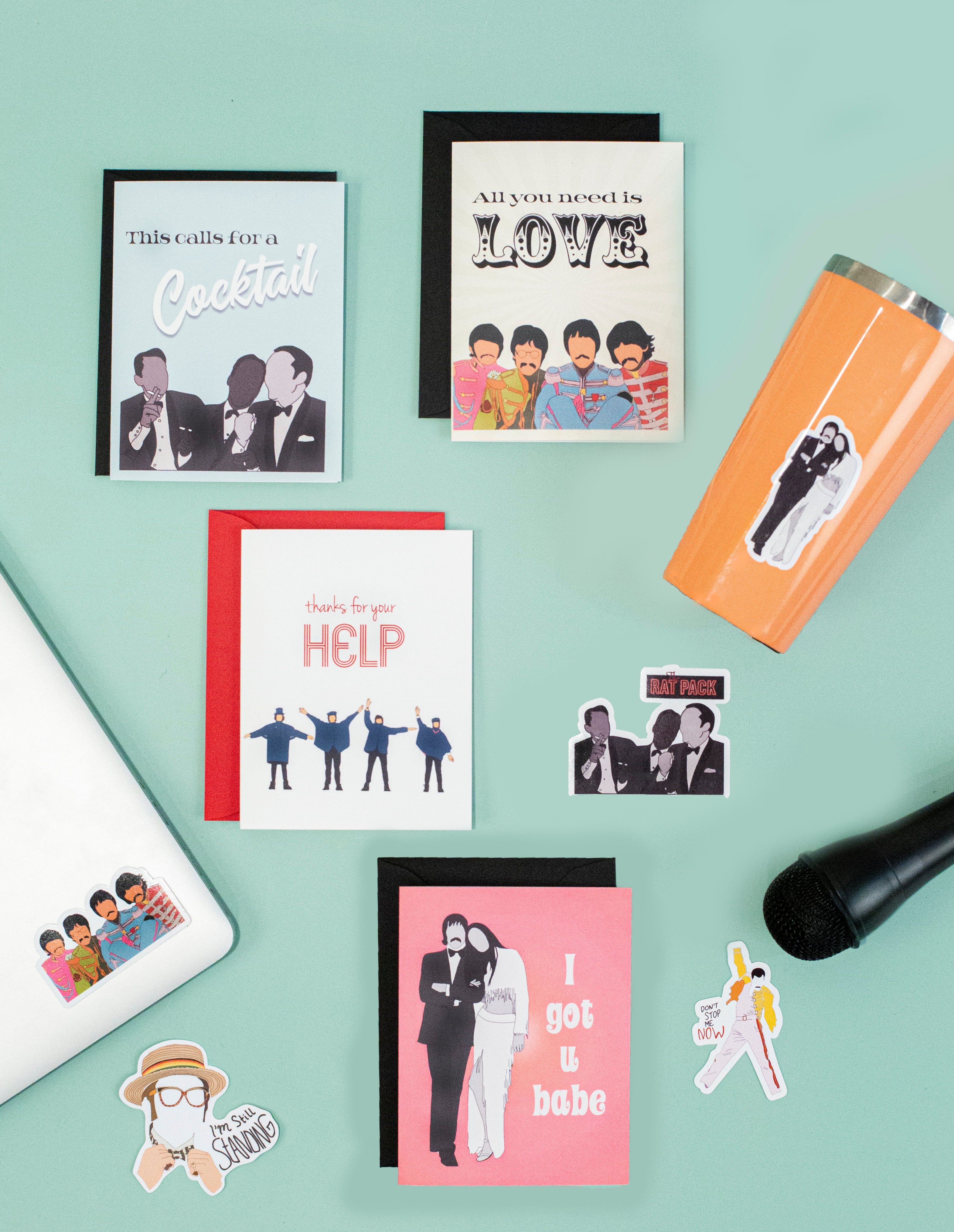 Thanks for your Help Beatles Pop Icon Greeting Card
