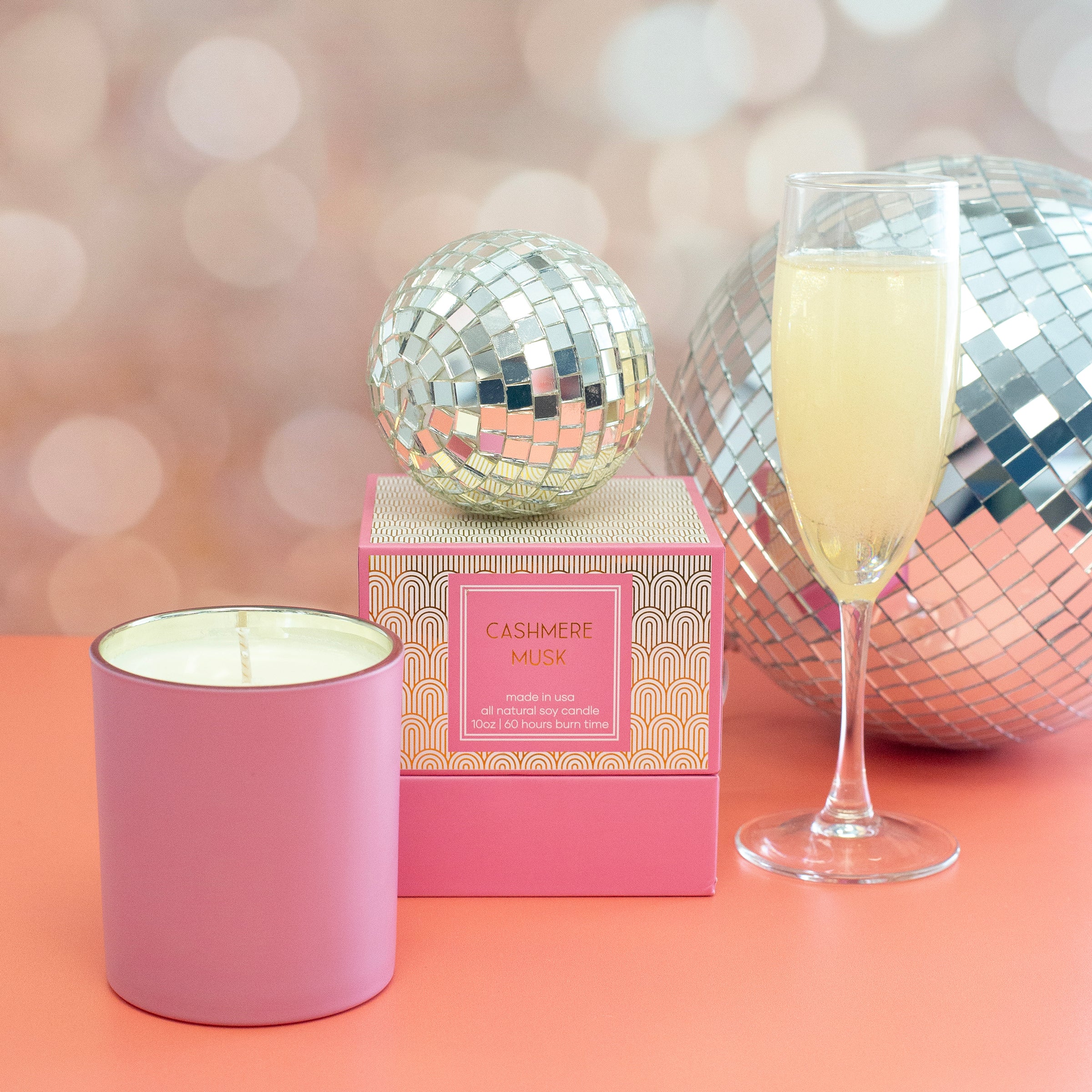 Gold Foil Mid Century Modern Boxed Candle Collection