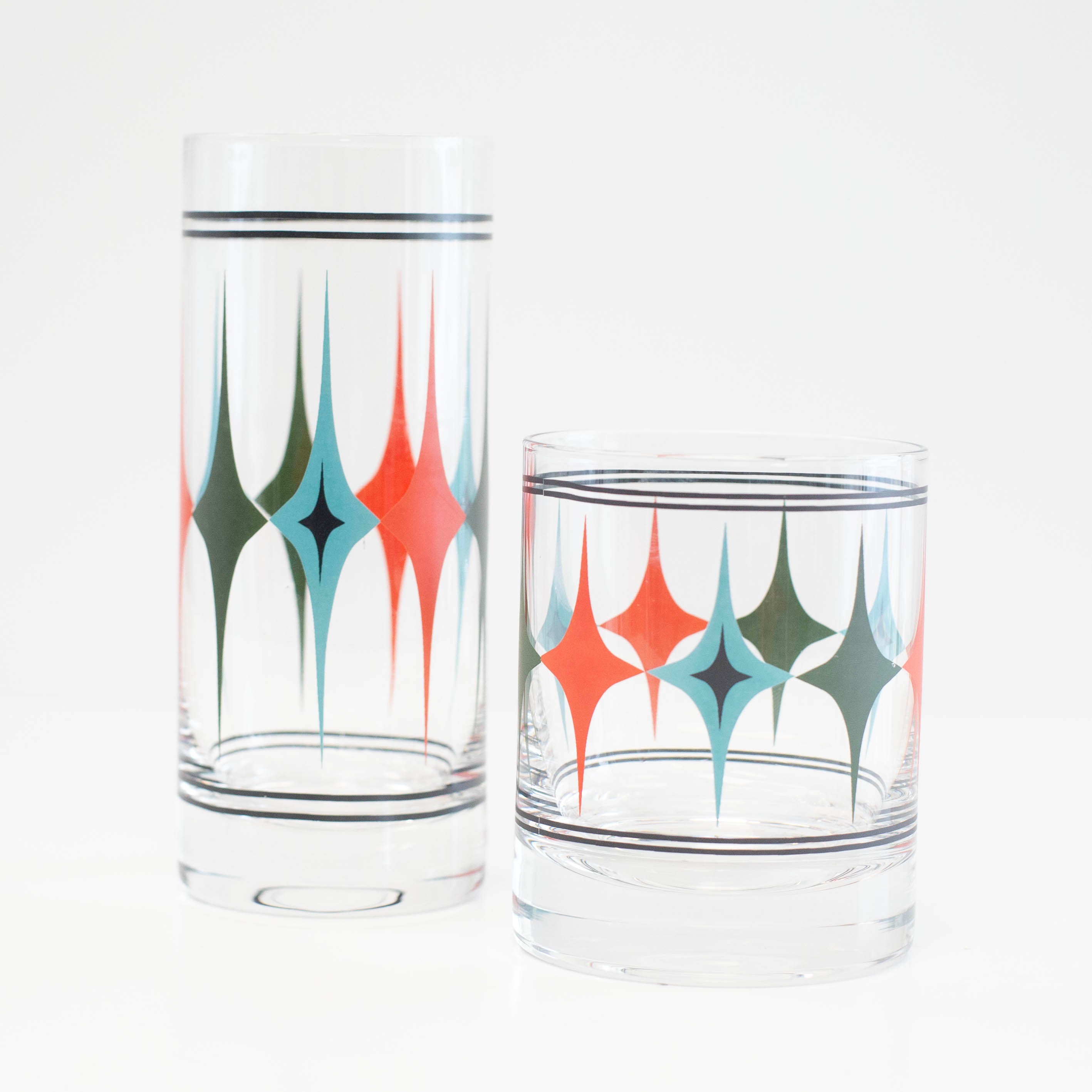 Starlite Diamond Rows Vintage Highball Tall Cocktail Glass