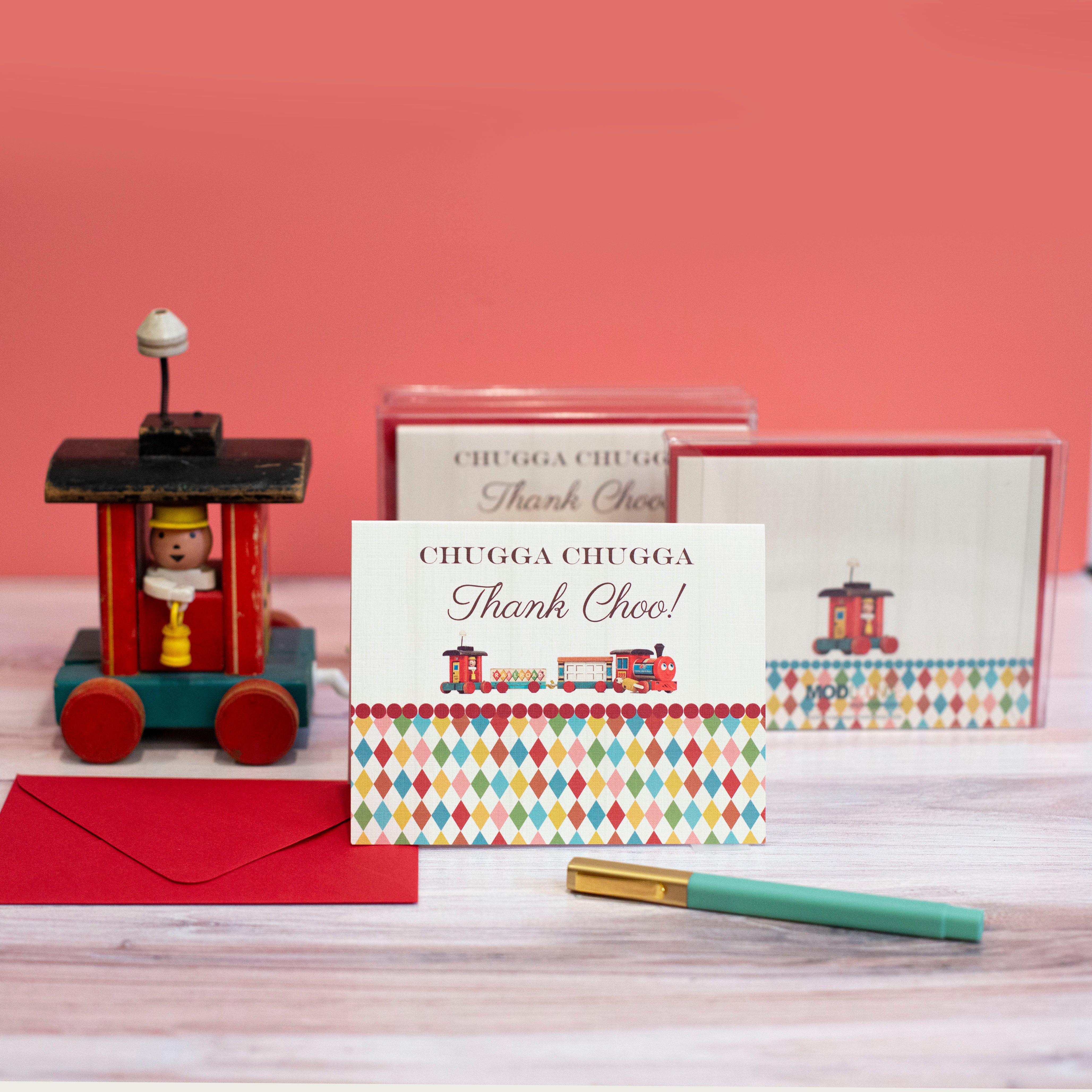 Vintage Train Thank You Notecard Boxed Set of 8