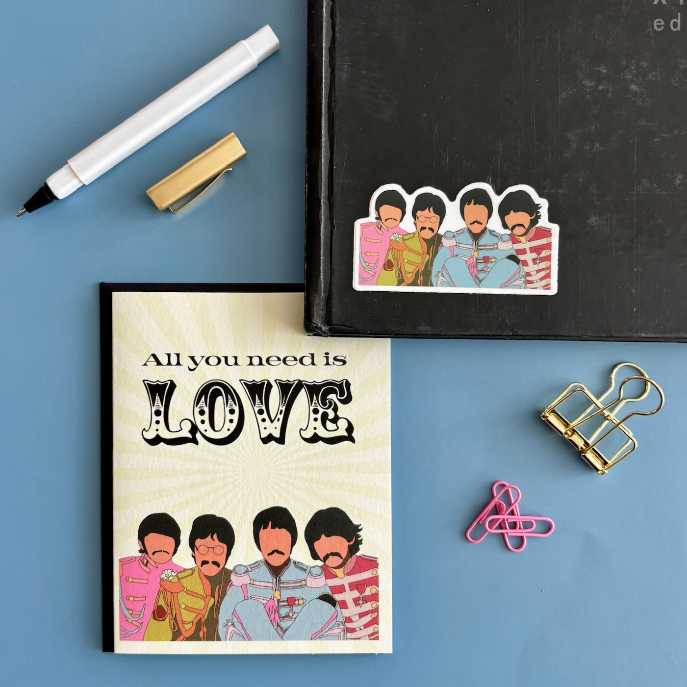 Beatles All You Need Is Love Pop Icon Greeting Card