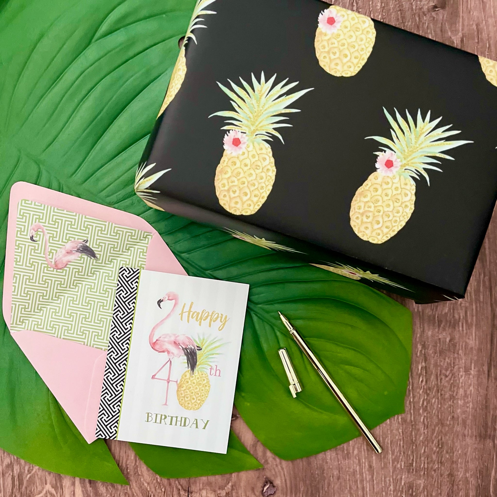 Pineapple Gift Wrap Craft Sheets