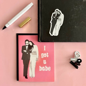 Sonny and Cher I Got u Babe Love Pop Icon Greeting Card