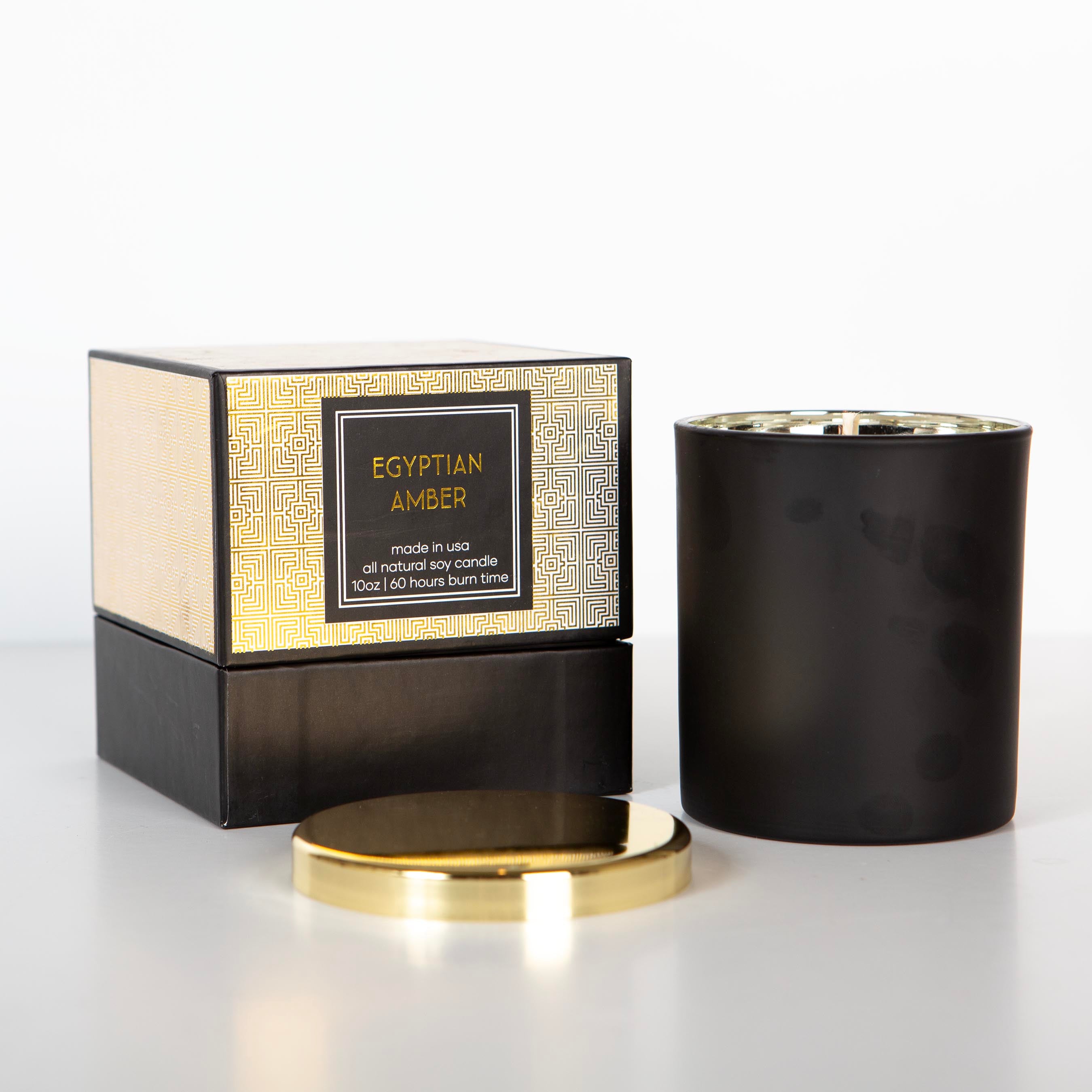 Gold Foil Mid Century Modern Boxed Candle Collection