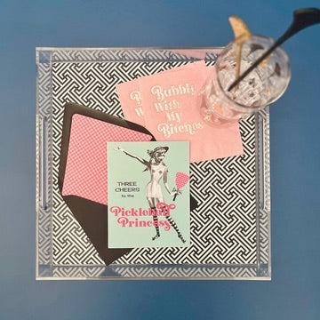 Pickleball Princess Three Cheers Vintage Birthday Congratulation Card