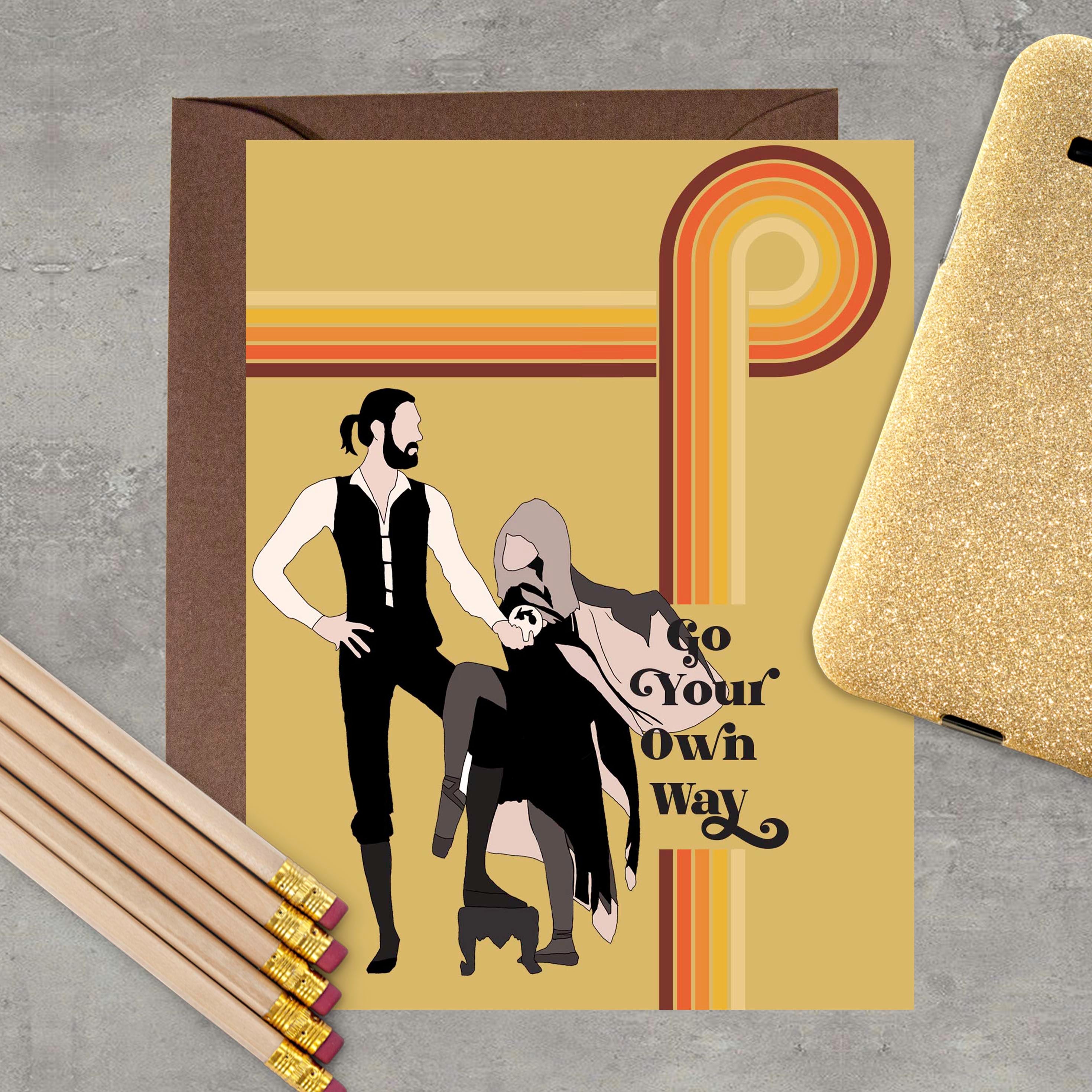 Fleetwood Mac Go Your Own Way Pop Icon Greeting Card