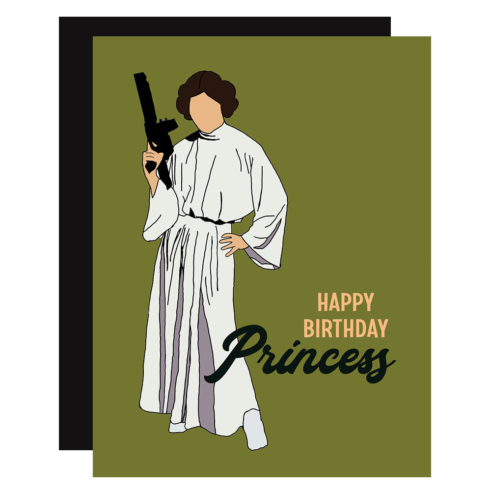 Happy Birthday Princess Leia Star Wars Greeting Card