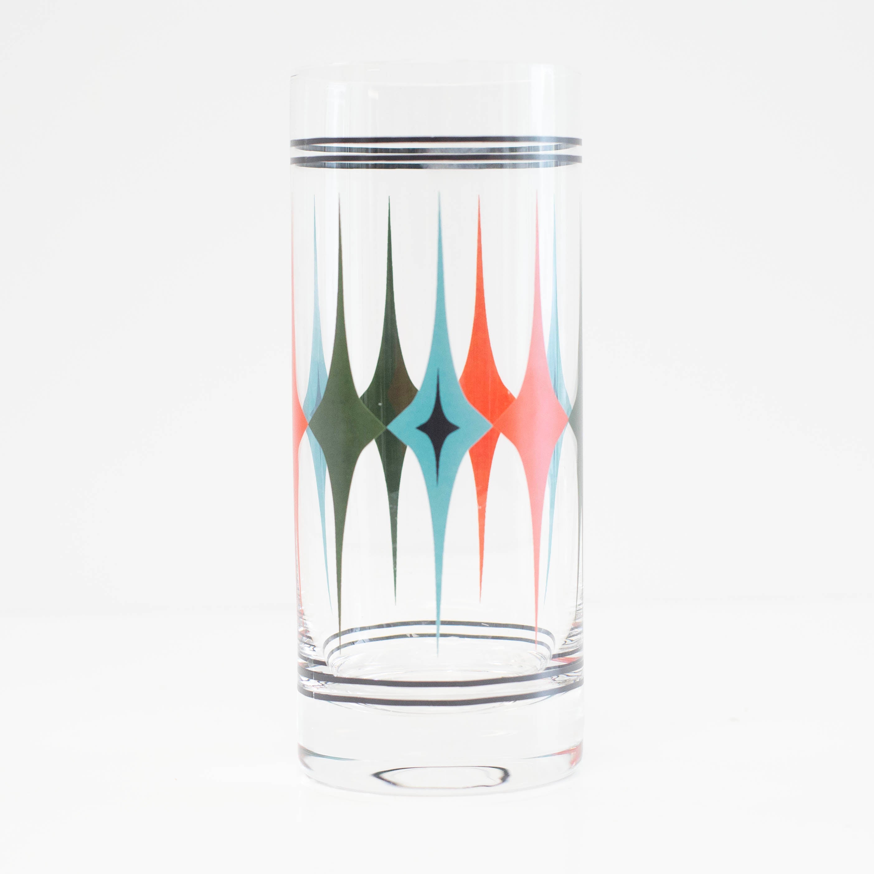 Raise the bar with our Starlite Diamond Highball Glass. Channel your inner Mad Men with this retro-inspired and elegant addition to your drinkware collection. The diamond pattern adds a touch of sophistication to any cocktail or bar cart, making every sip feel like a special occasion.