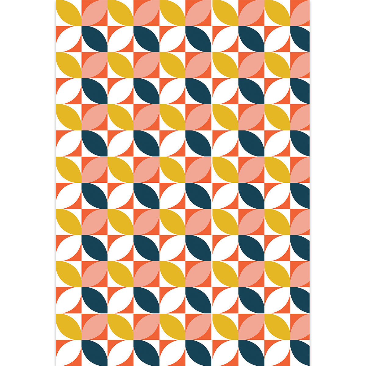 Four Petals Mid Century Modern Gift Wrap Craft Sheets