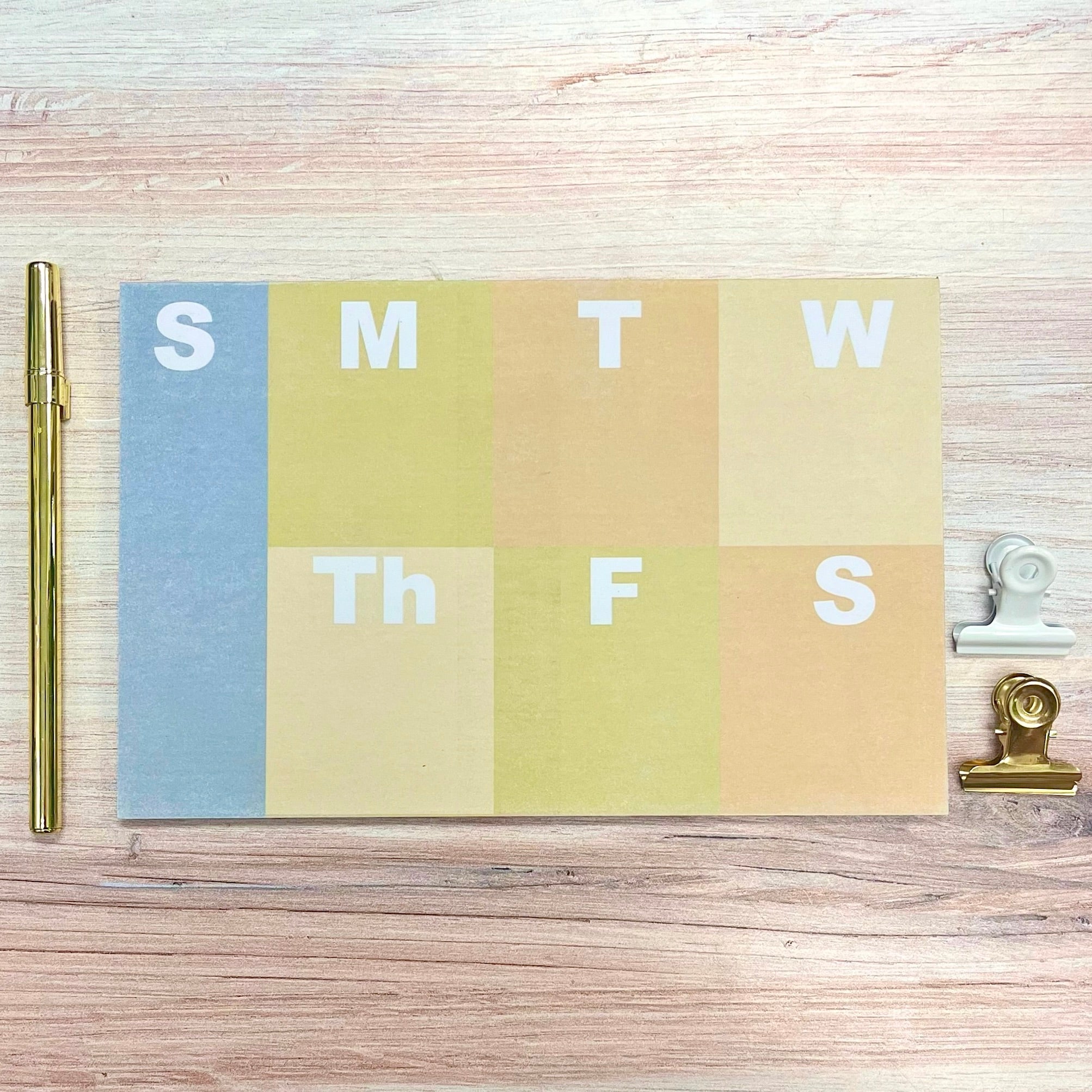 Simple Square Mid Century Modern Weekly Planner Notepad