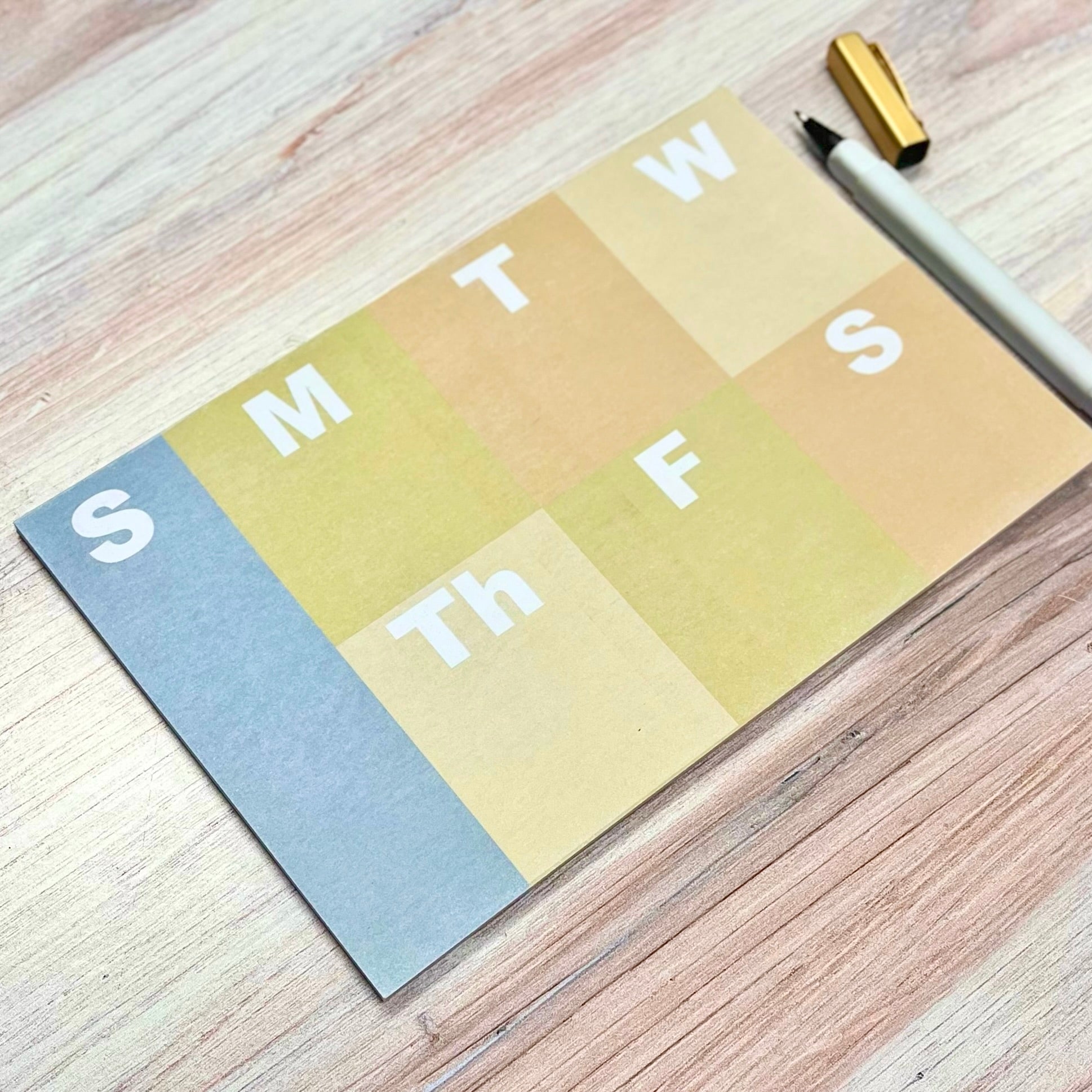 Simple Square Mid Century Modern Weekly Planner Notepad