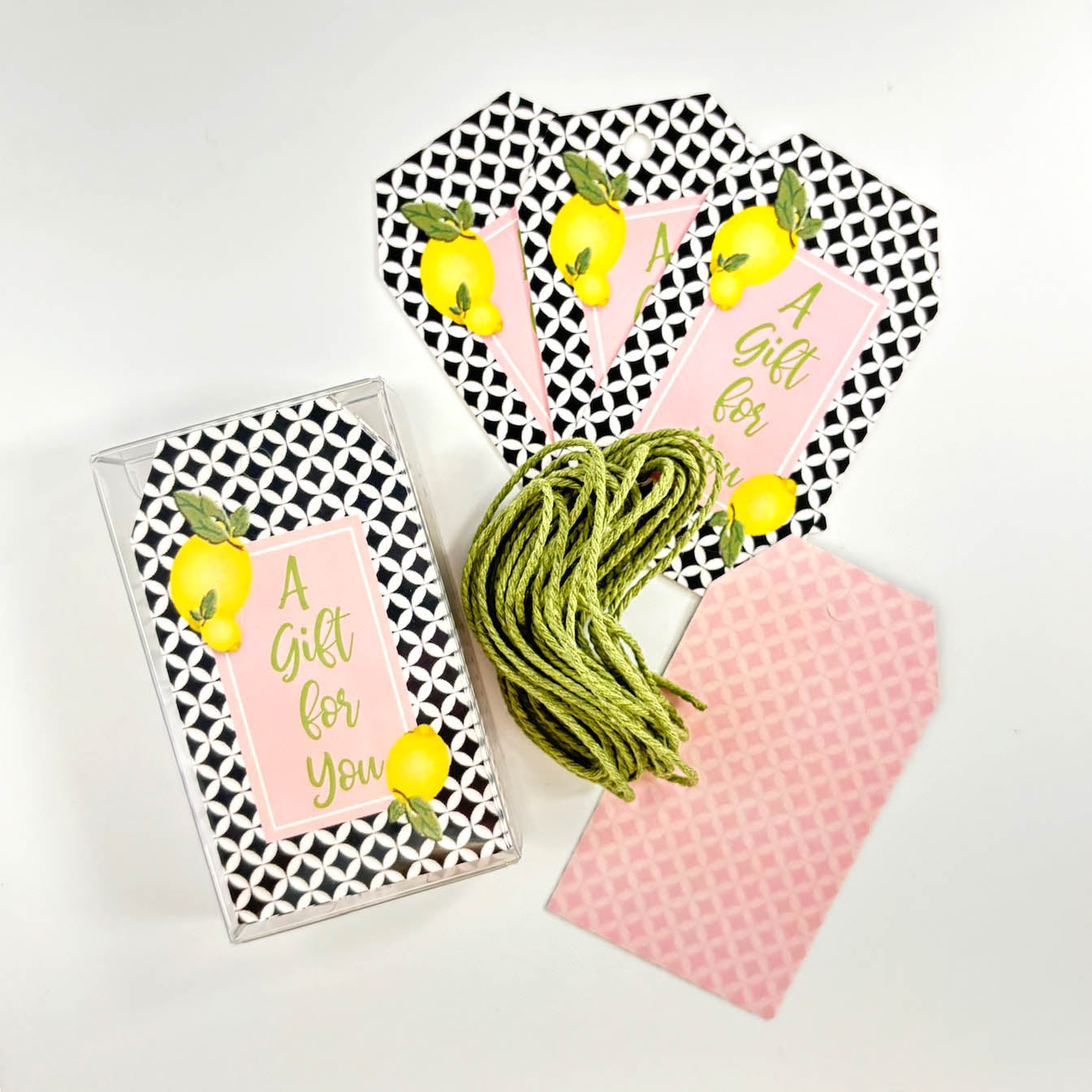 Lemon and Lattice Gift Tags Set of 10