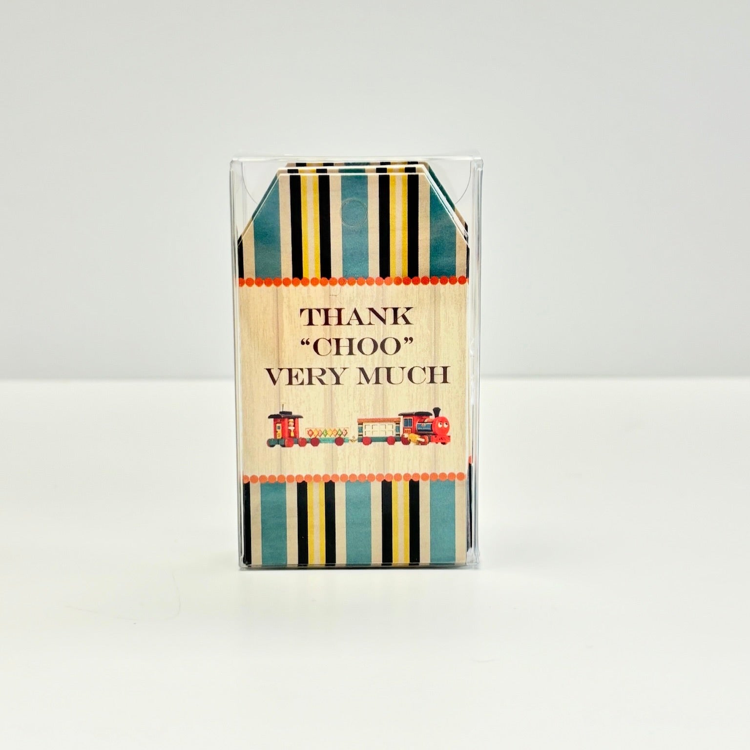 Vintage Train Thank You Very Much Gift Tag Set of 10