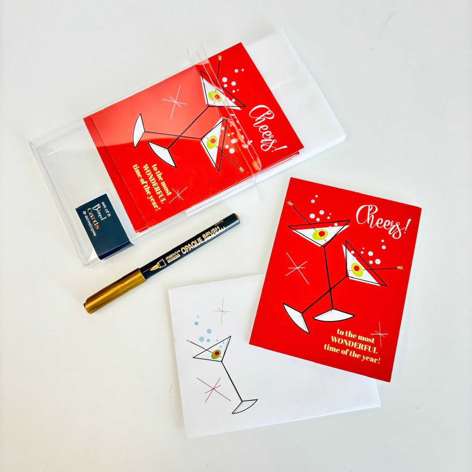 Martini Cheers Boxed Holiday Cards