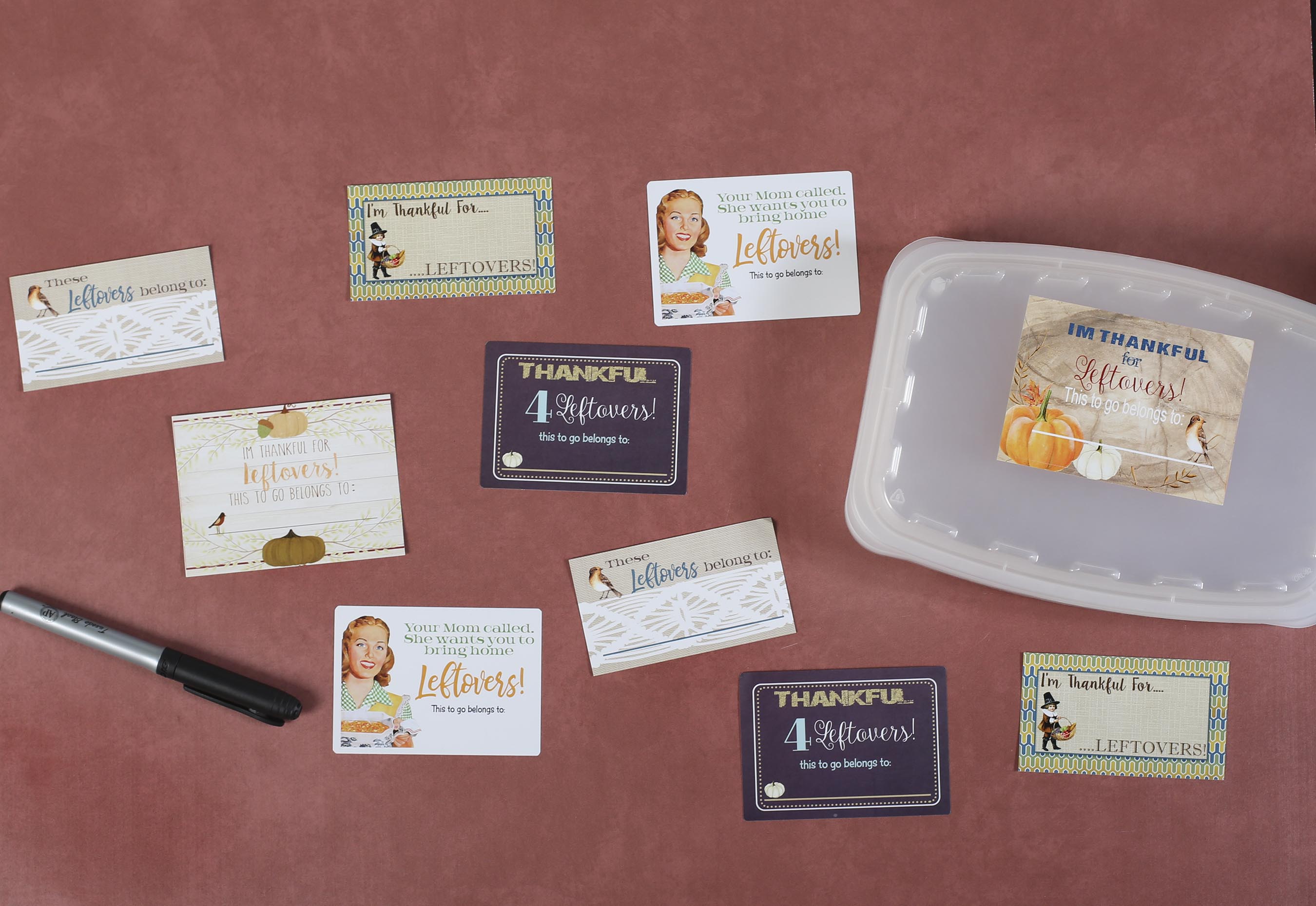White Pumpkin Plum Thanksgiving Leftover Sticker