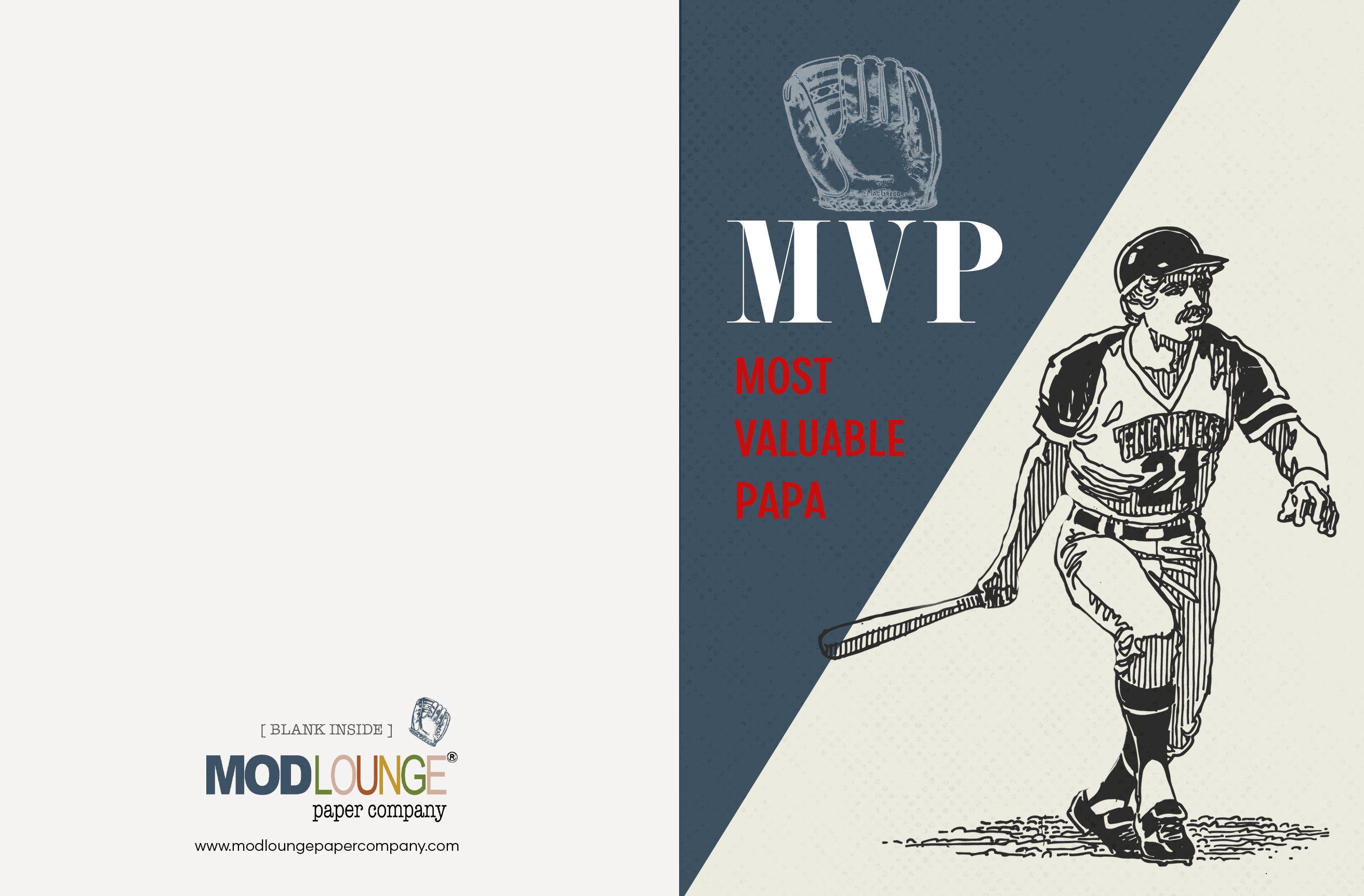 MVP-Most Valuable Papa Baseball Greeting Card