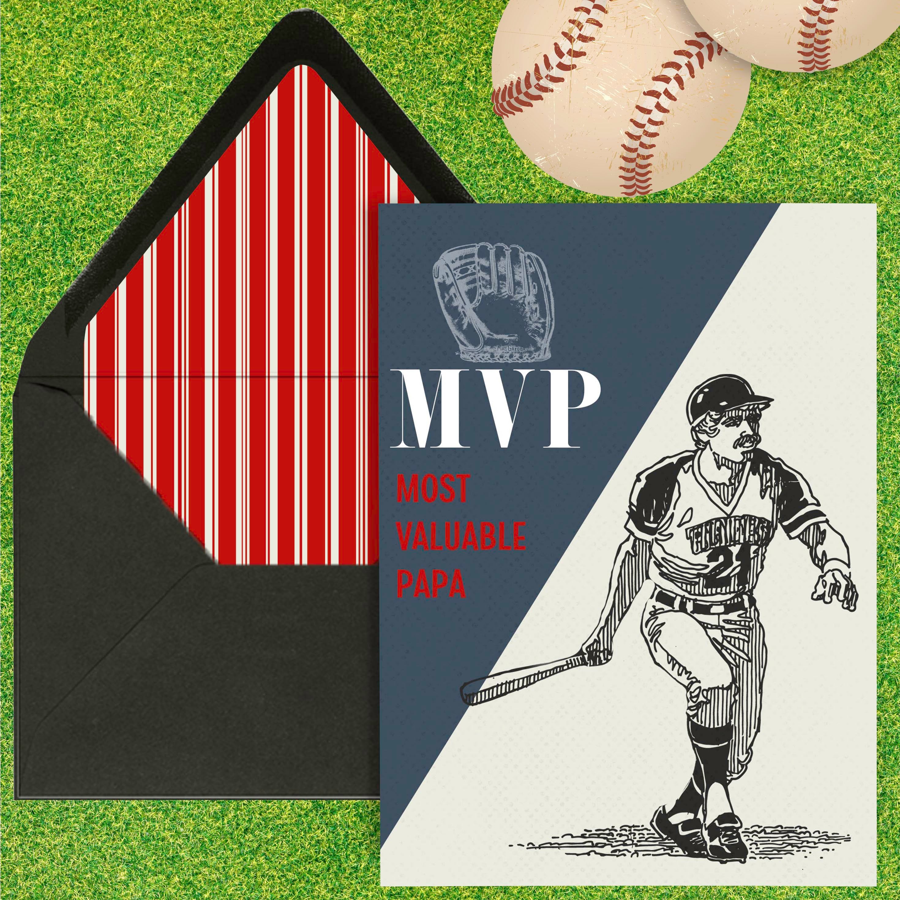 MVP-Most Valuable Papa Baseball Greeting Card