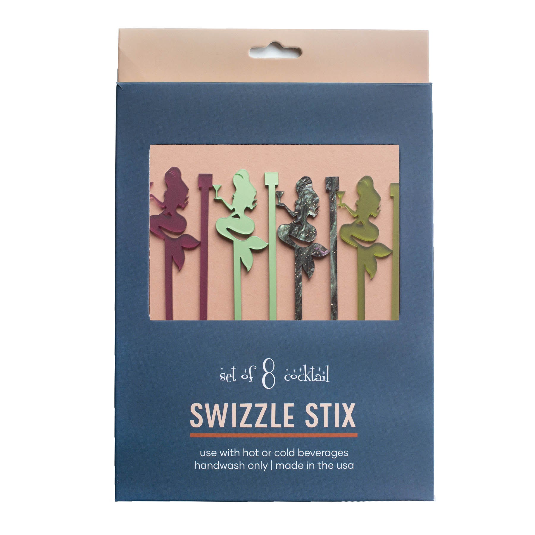 Vintage Pinup Mermaid Acrylic Beverage Mixing Swizzle Stix