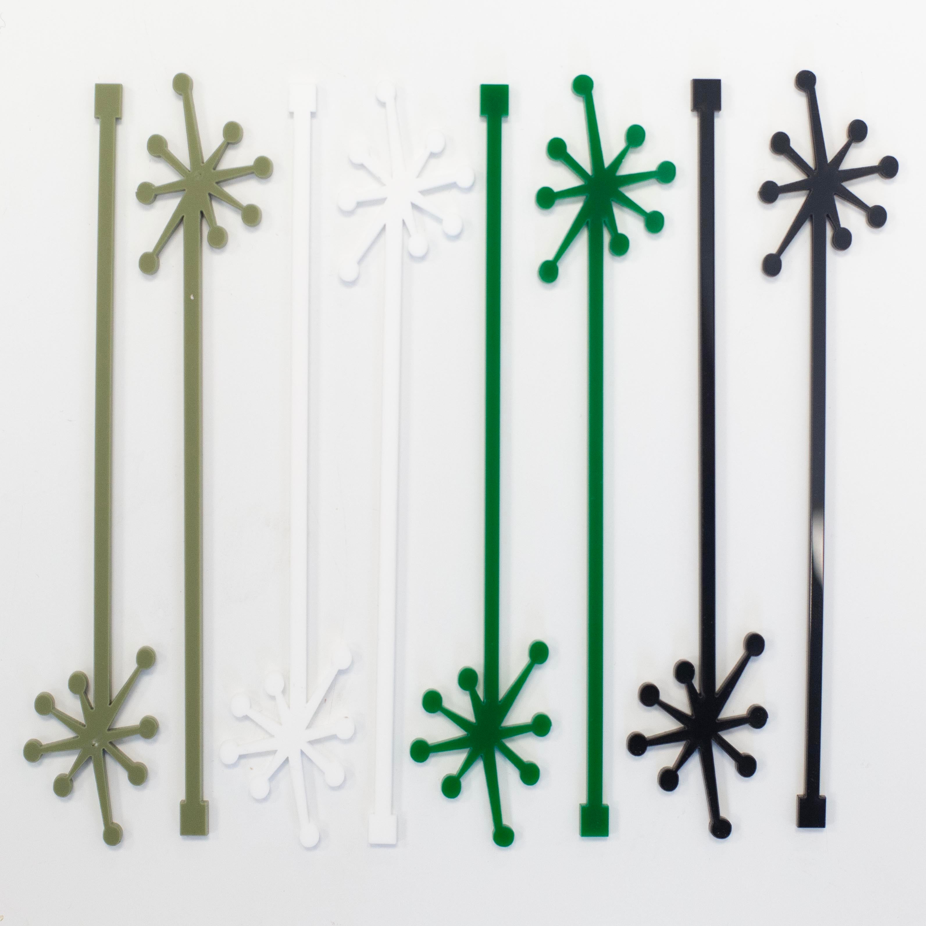 Green Rectangle Mid century Modern Barware Collection