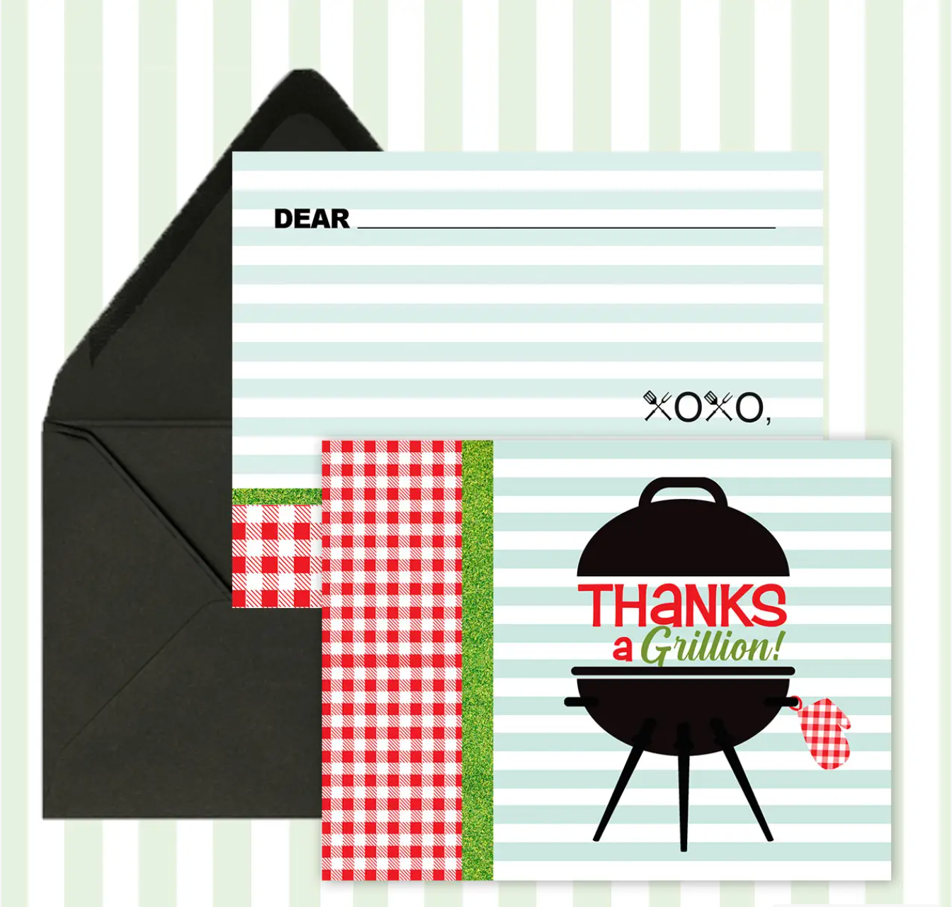 Funny Thanks a Grill-ion Retro Barbecue Thank You Card Boxed Set