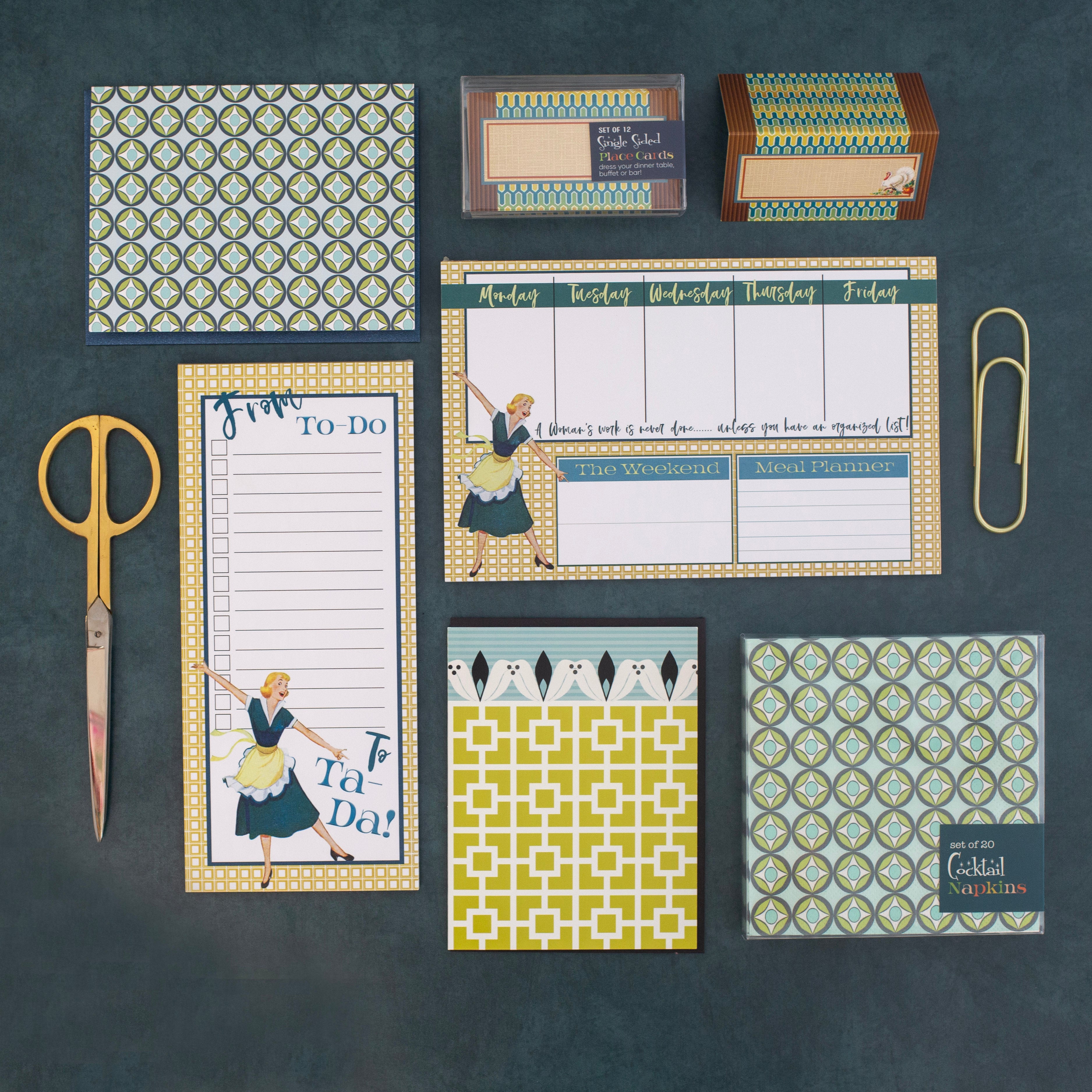 Breeze Block and Lotus Yellow Mid Century Notecard Single