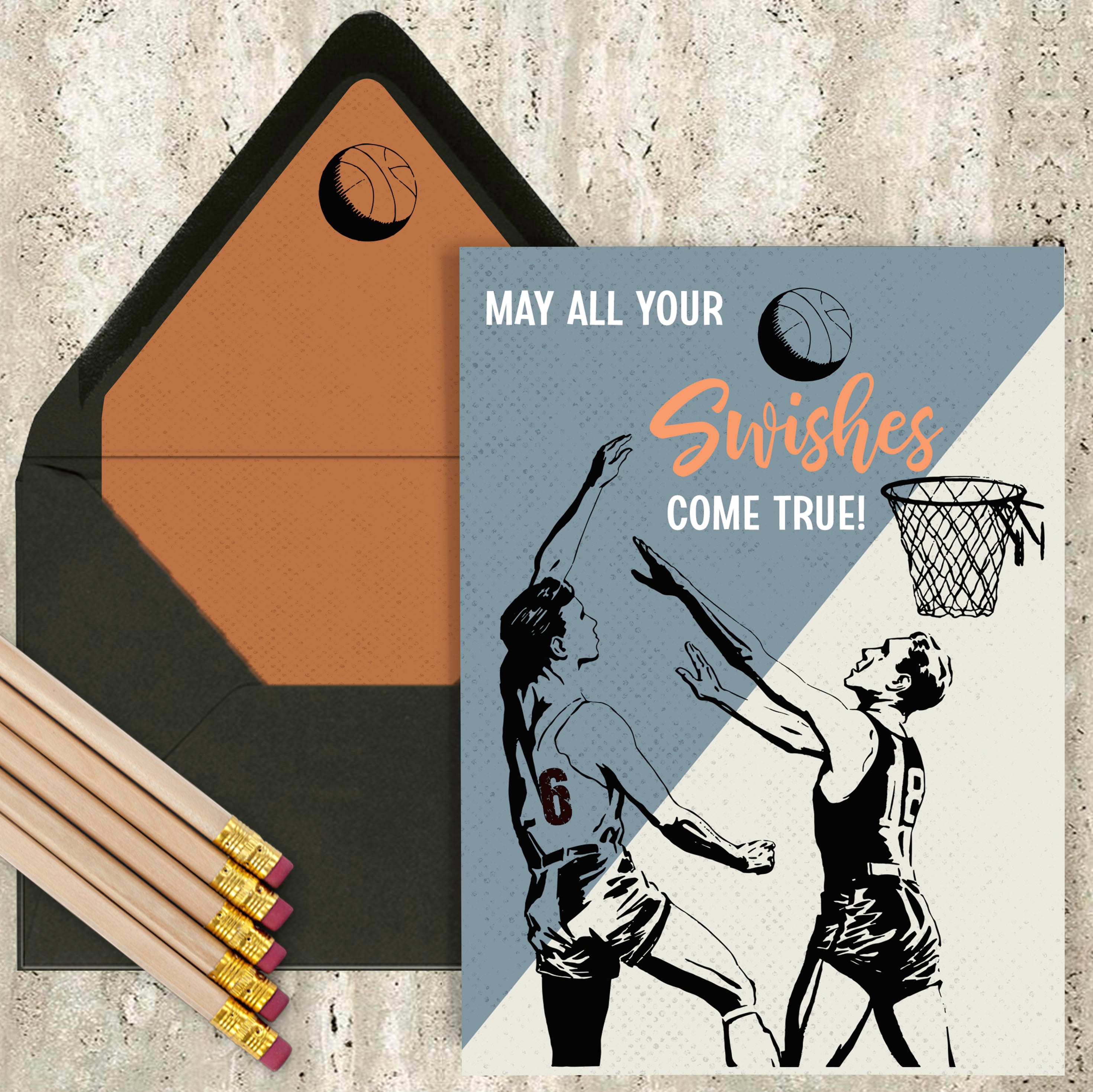 May All Your Swishes Come True Basketball Greeting Card