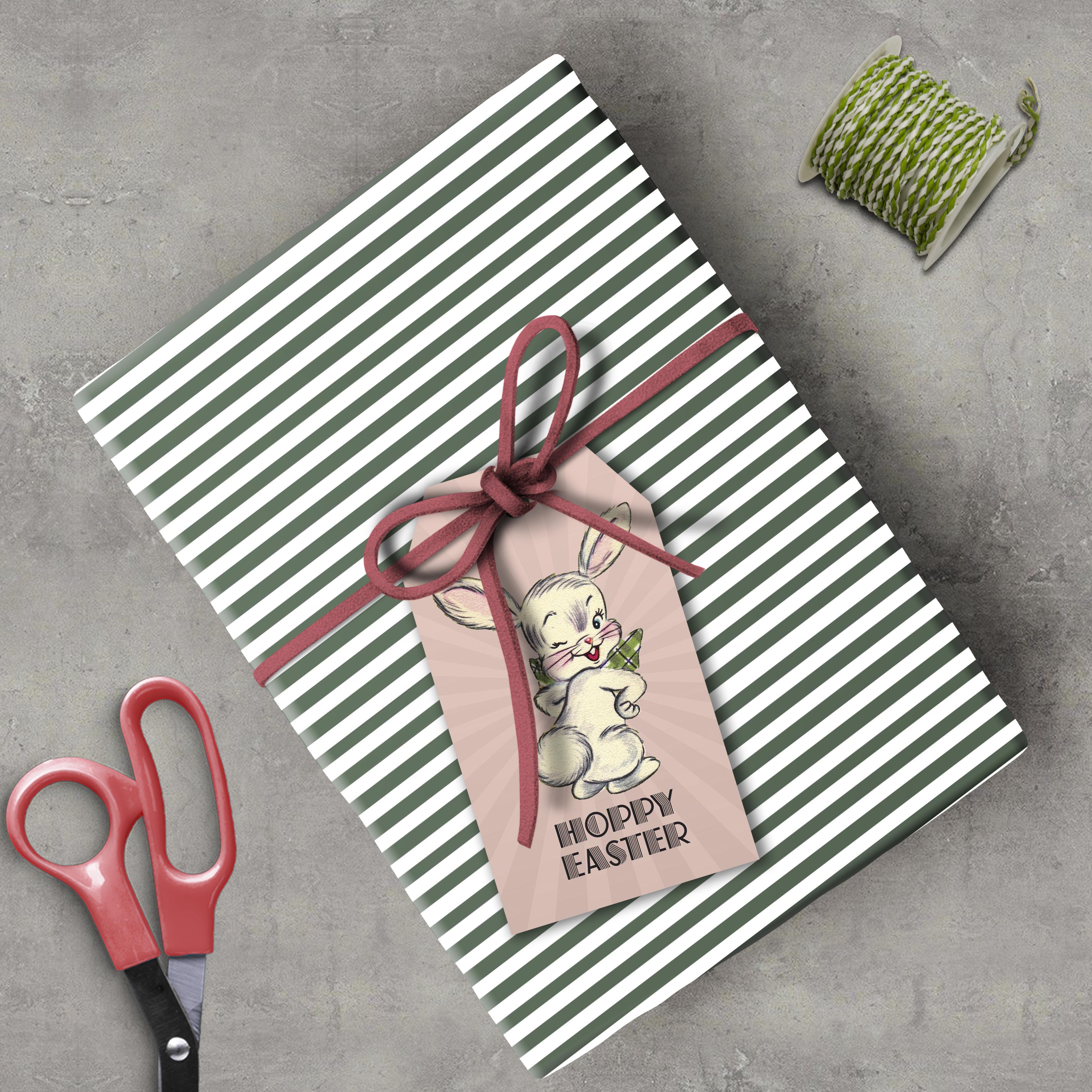 Easter Bunny Hoppy Easter Vintage Gift Tag Set of 10