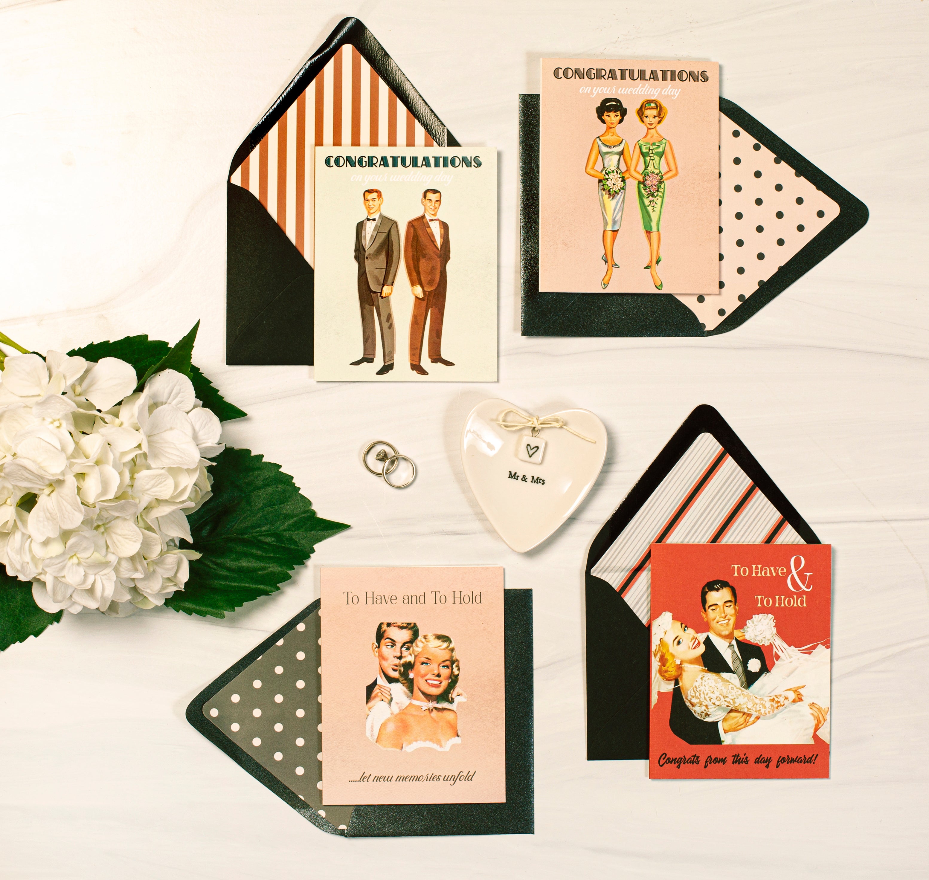 To Have and To Hold Pink Vintage Couple Wedding Card
