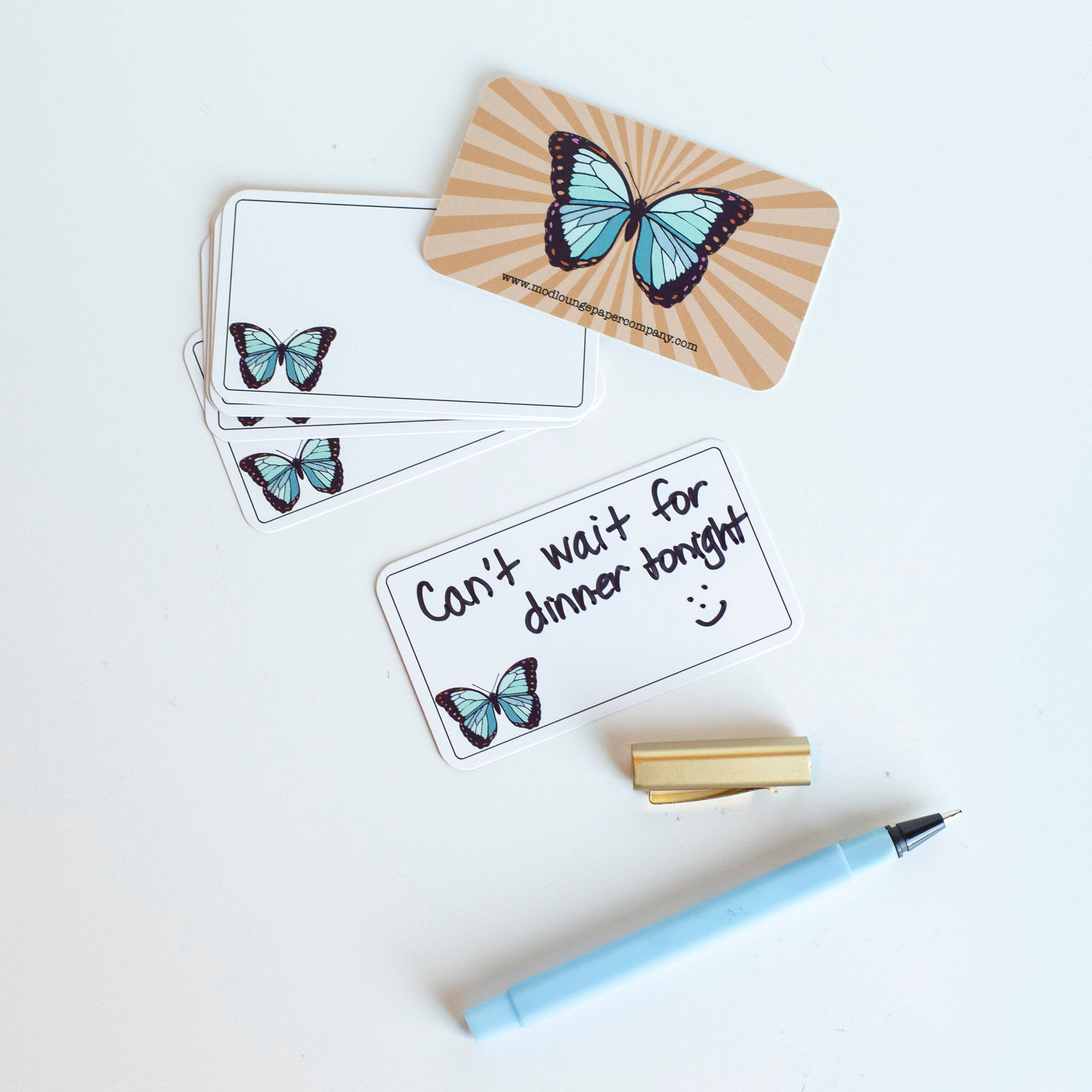 butterfly mini memo little notes boxed set of 60 anytime sentiment lunch notes