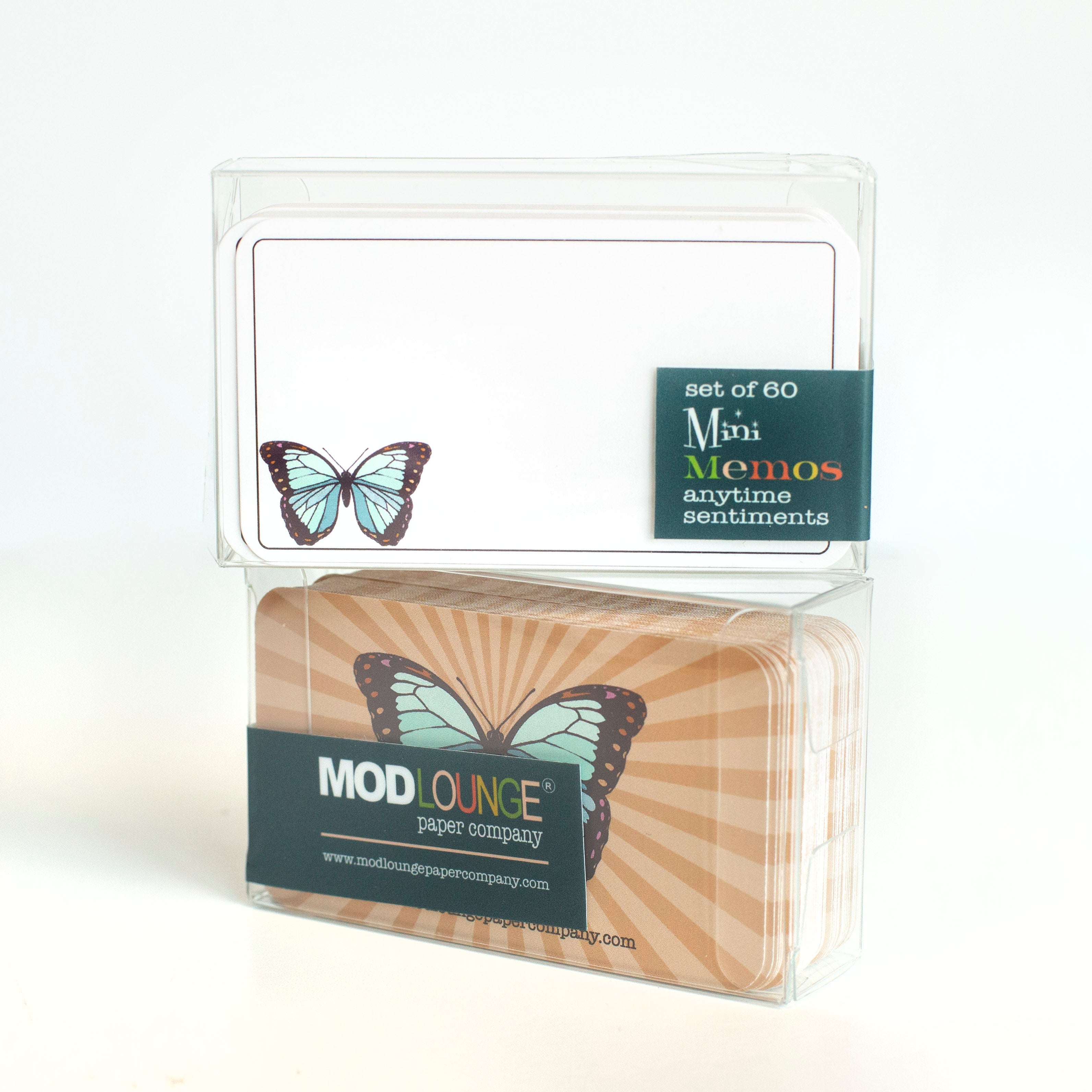 butterfly mini memo little notes boxed set of 60 anytime sentiment lunch notes