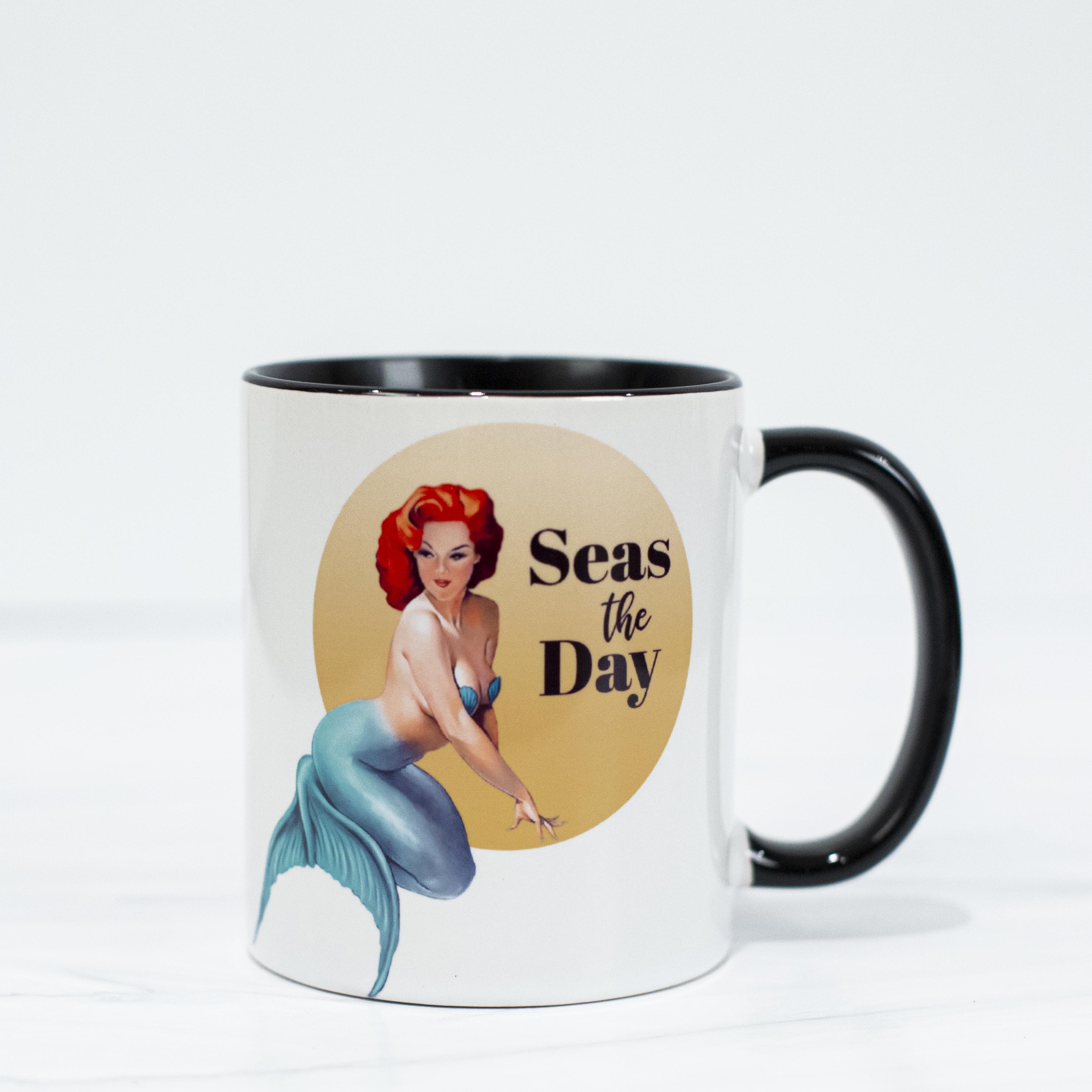 Seas The Day Mermaid Coffee Mug - ModLoungePaperCompany