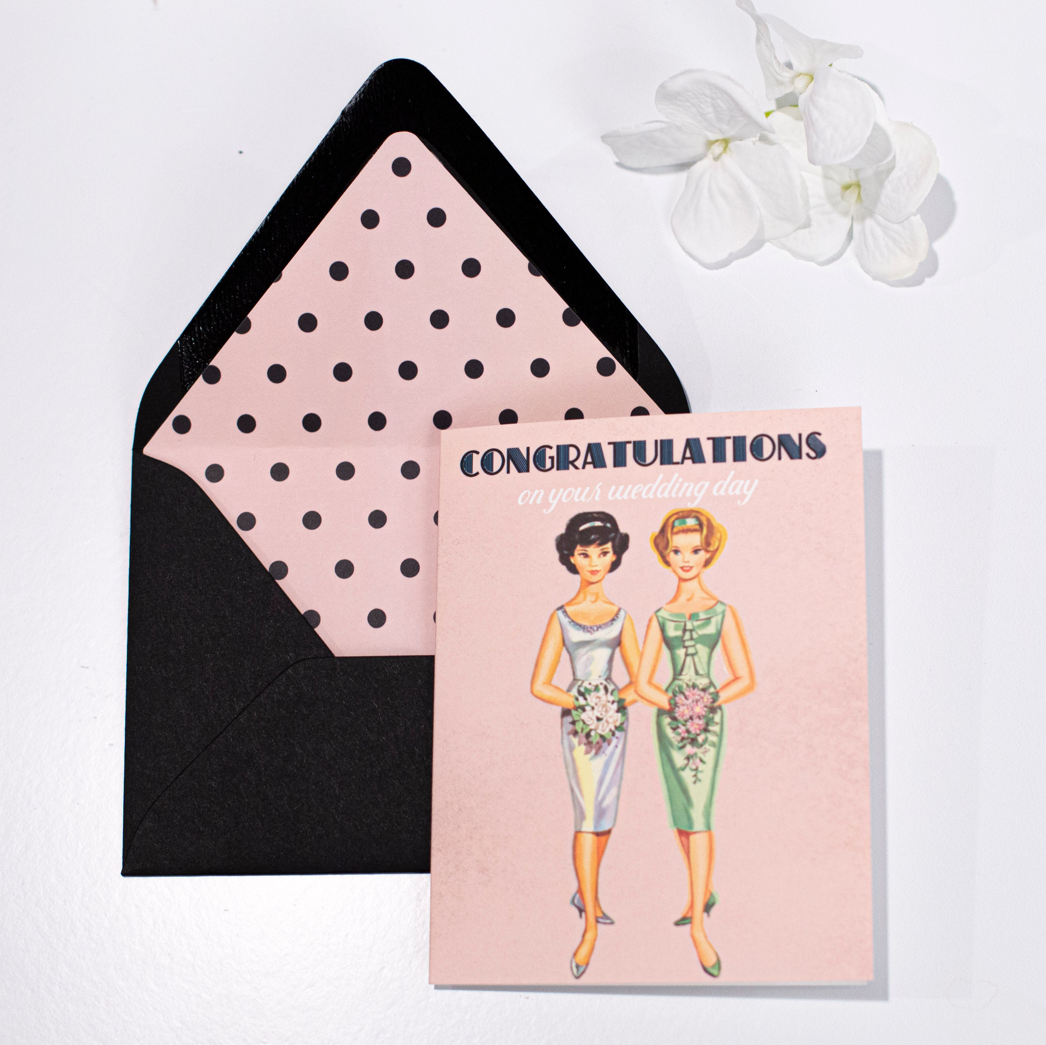Vintage Brides Wedding Card - ModLoungePaperCompany