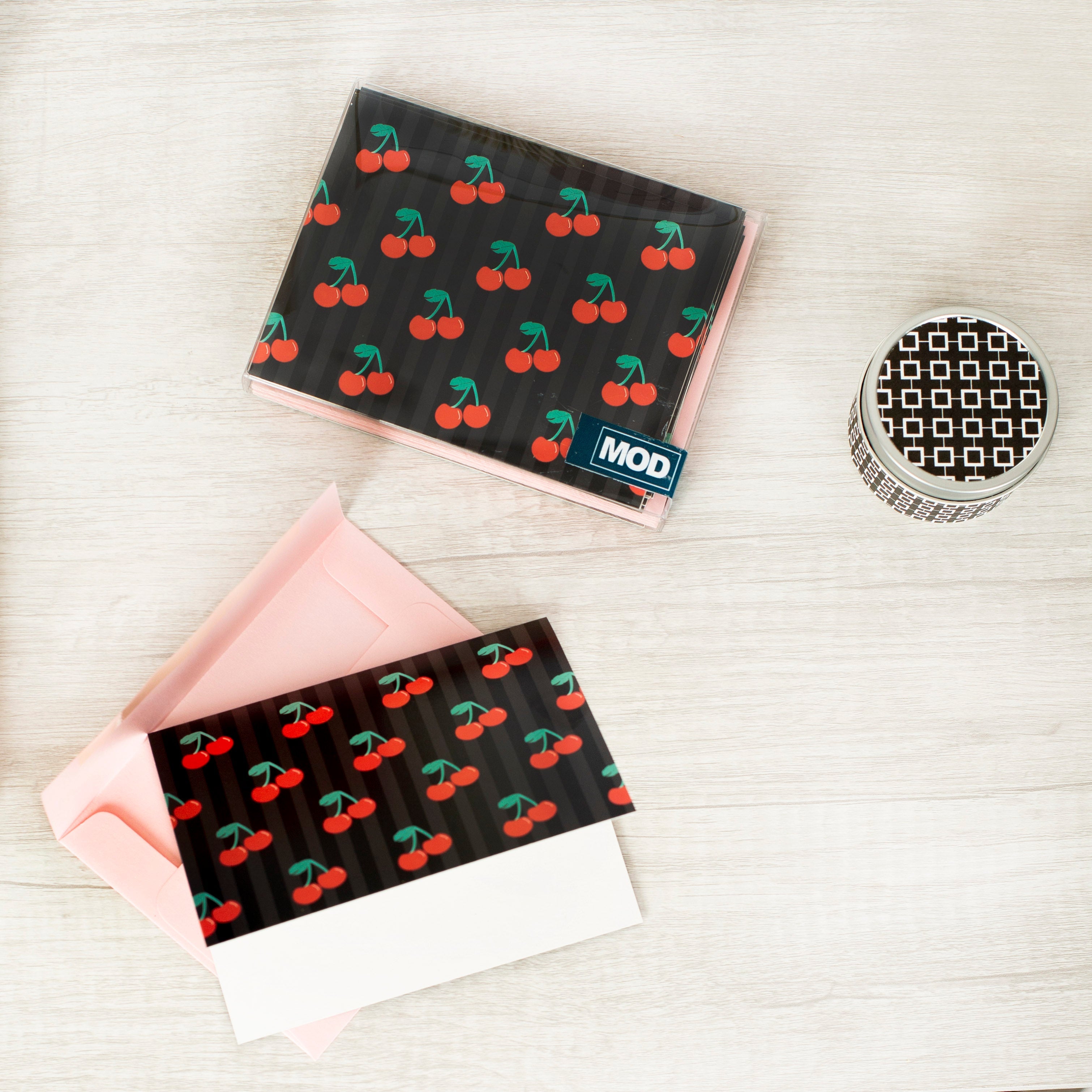 Cherry Notecard - ModLoungePaperCompany