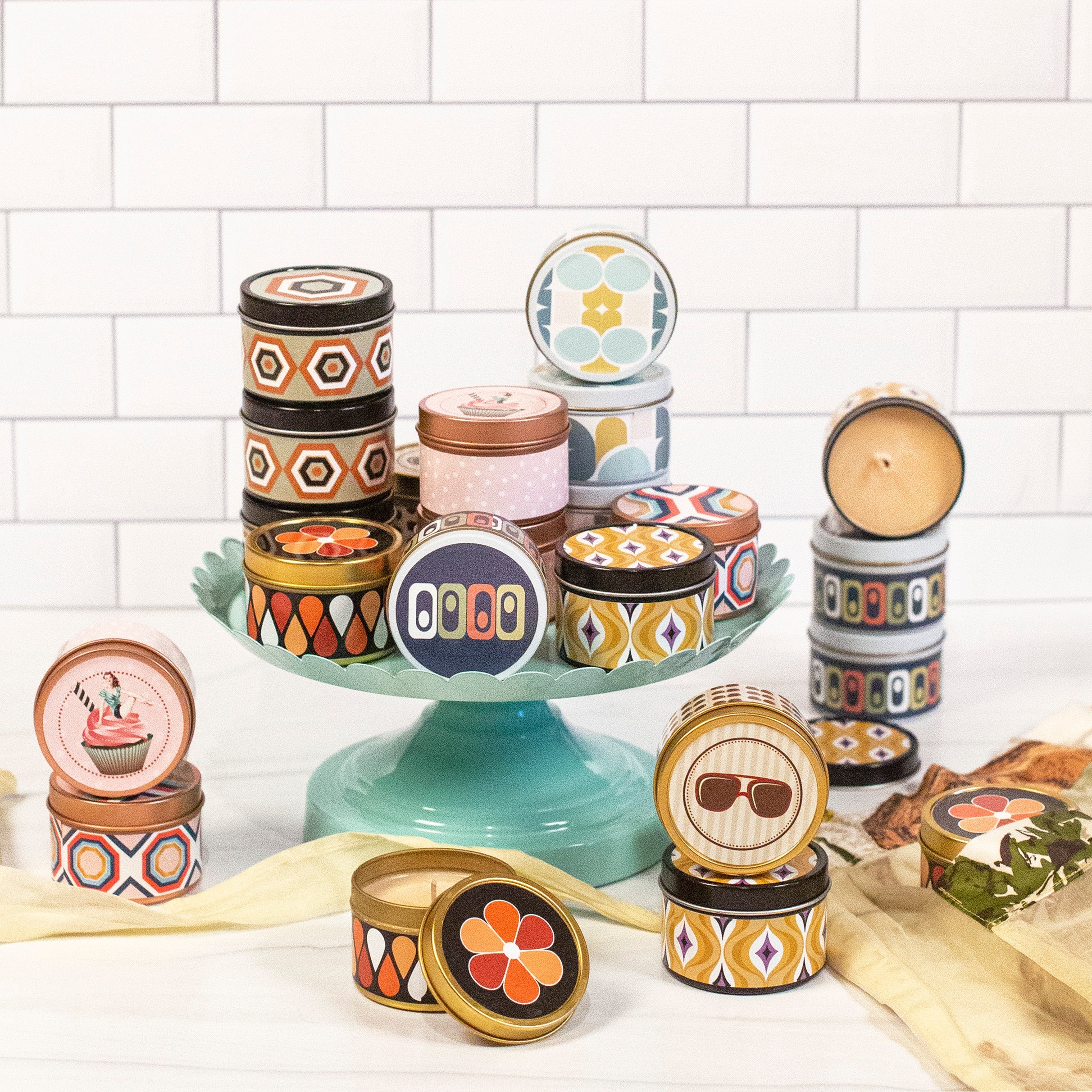 mid century modern travel candles