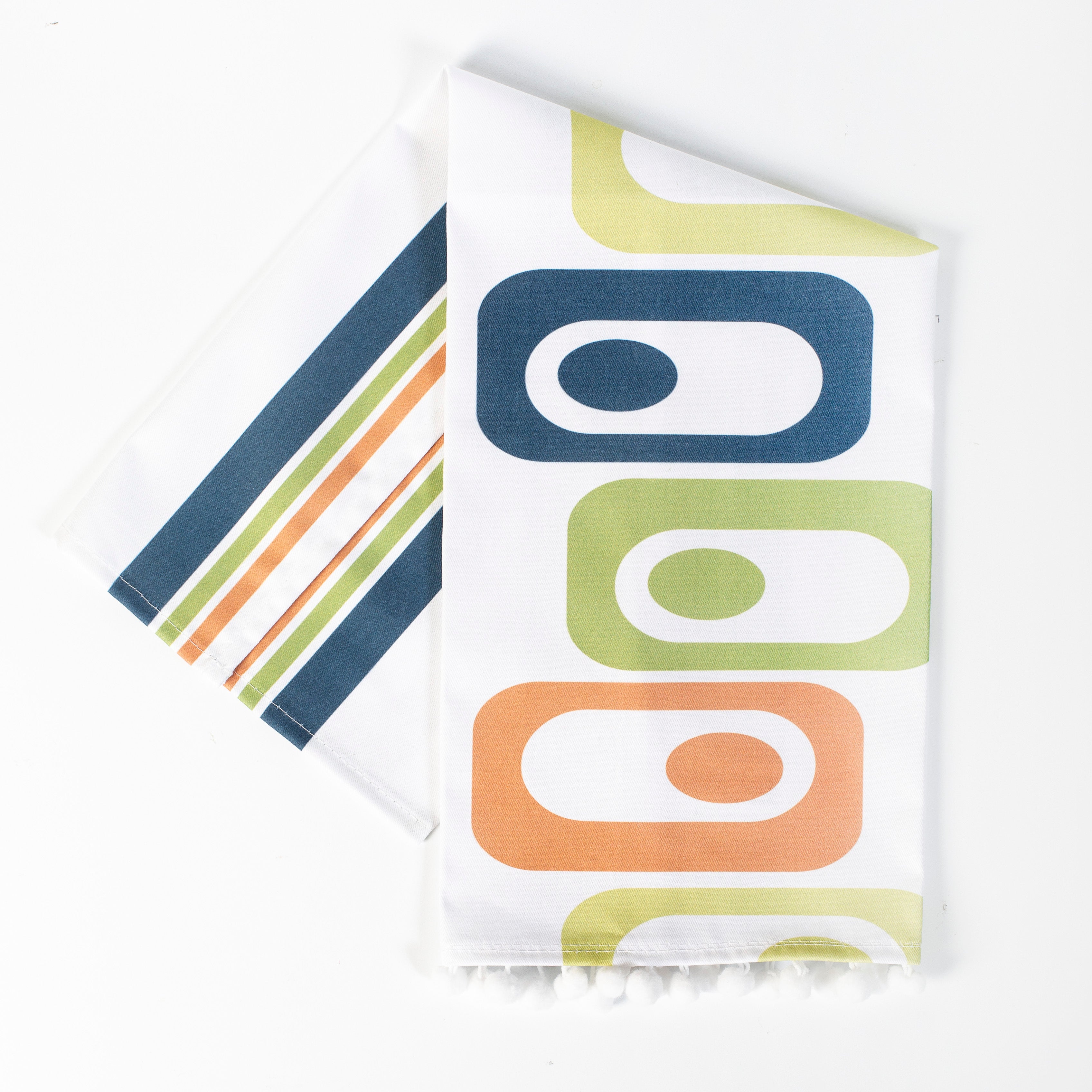 Circle in Square Mid Century Modern Bar Kitchen Tea Towel