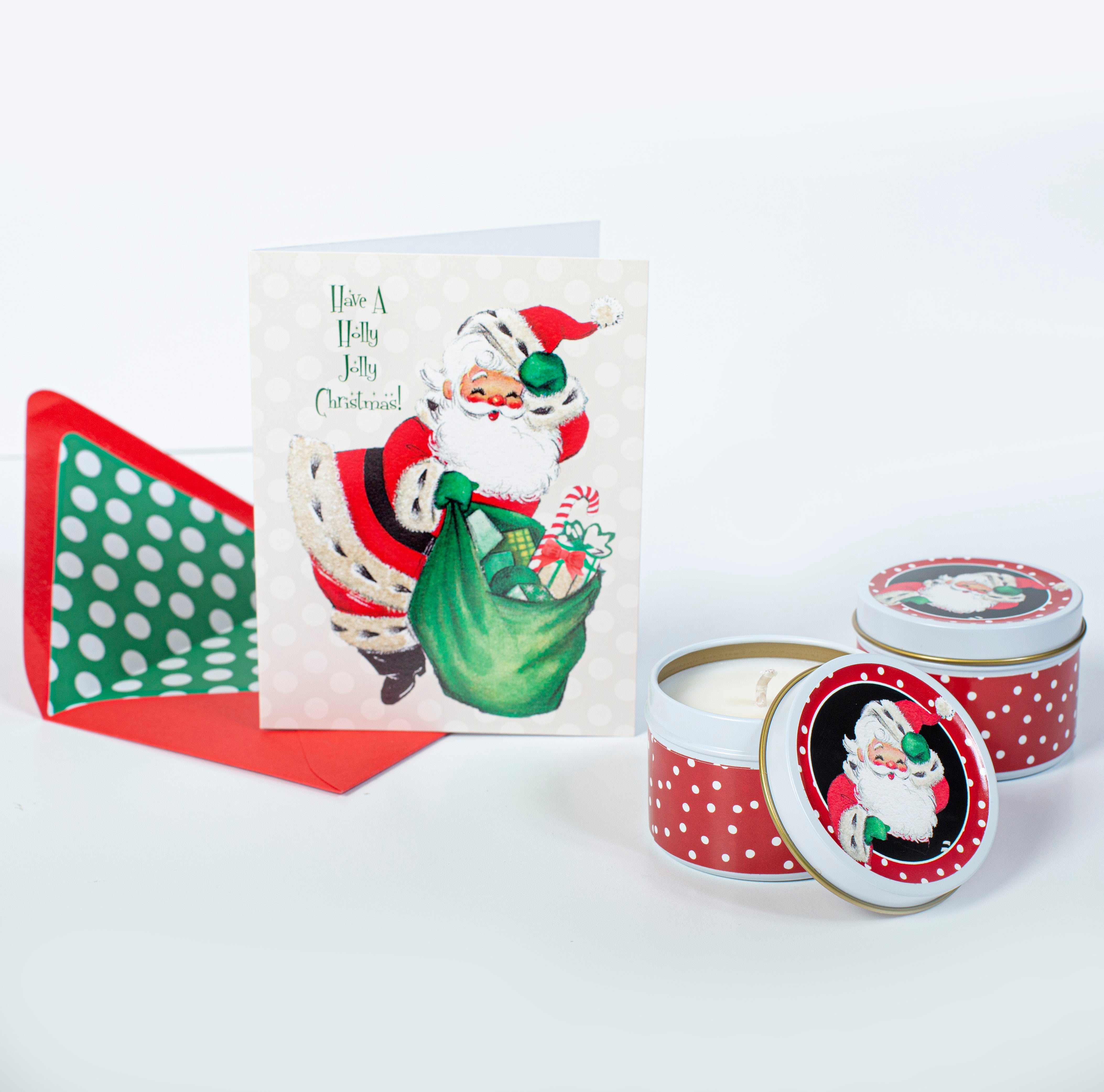 Jolly Santa Holiday Boozy Christmas Travel Candle