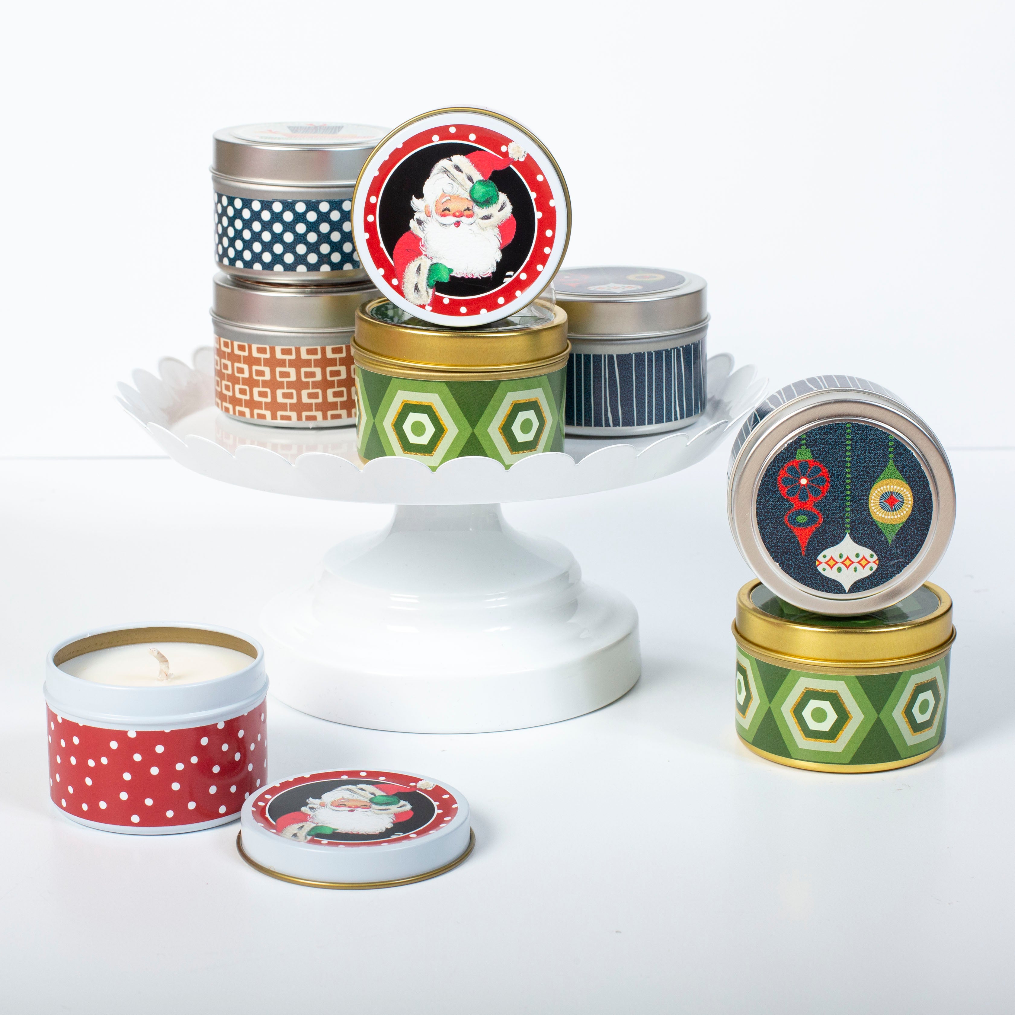 Jolly Santa Holiday Boozy Christmas Travel Candle