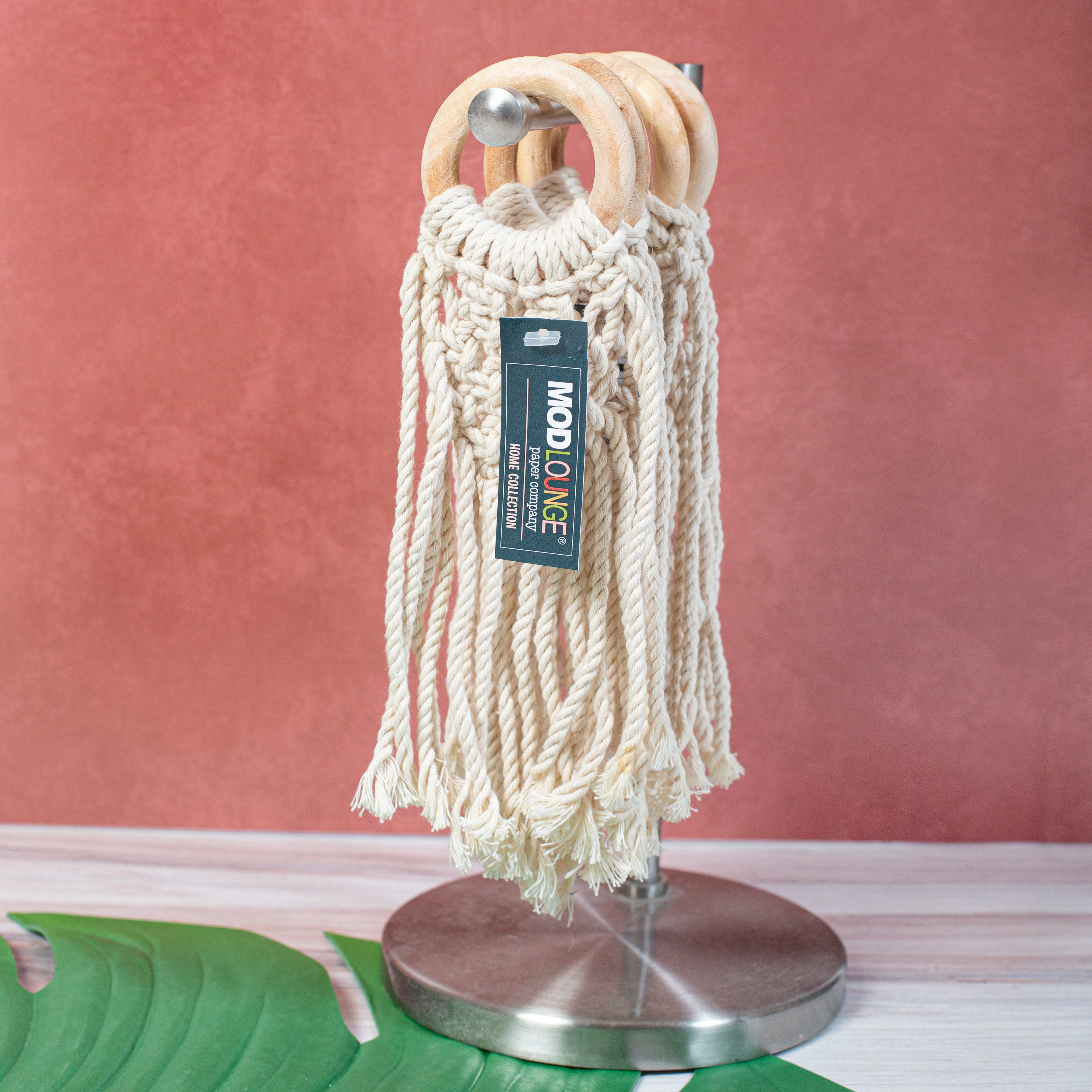 Macrame Bohemian Round Wooden Napkin Ring