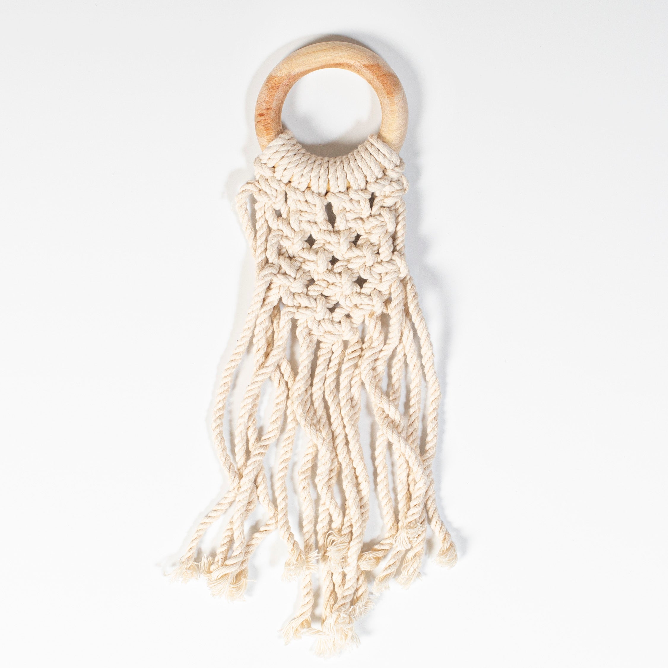 Macrame Bohemian Round Wooden Napkin Ring