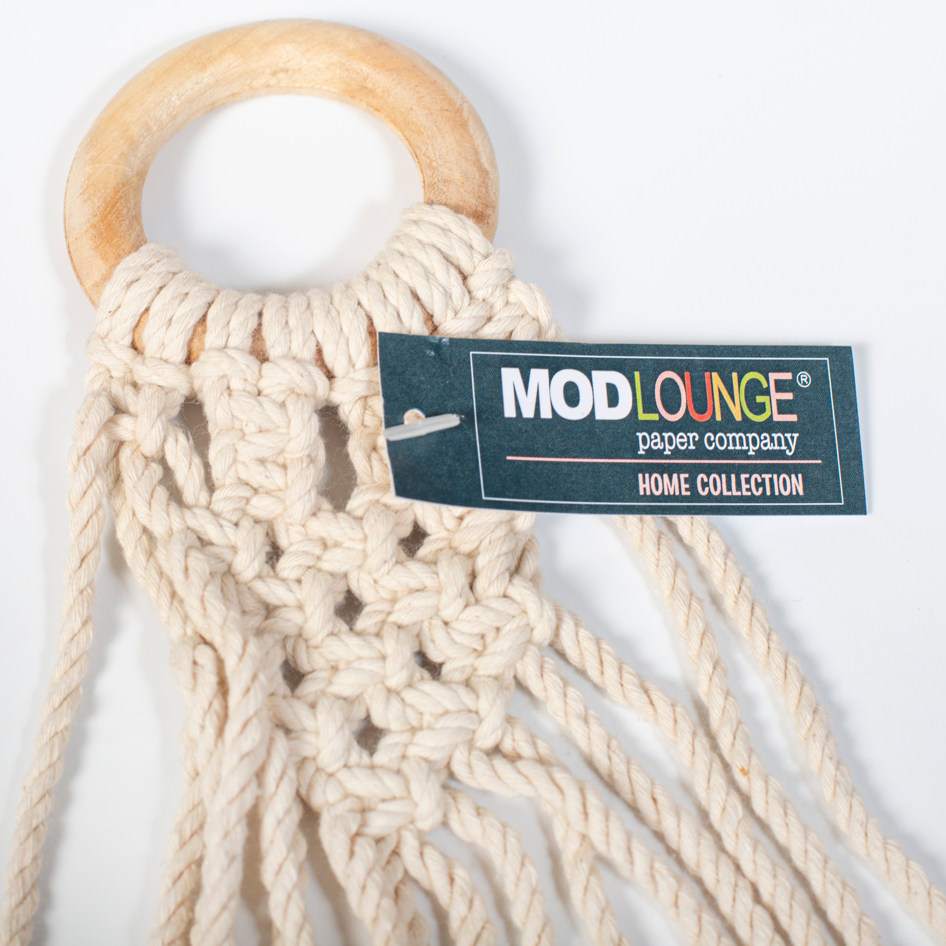 Macrame Bohemian Round Wooden Napkin Ring