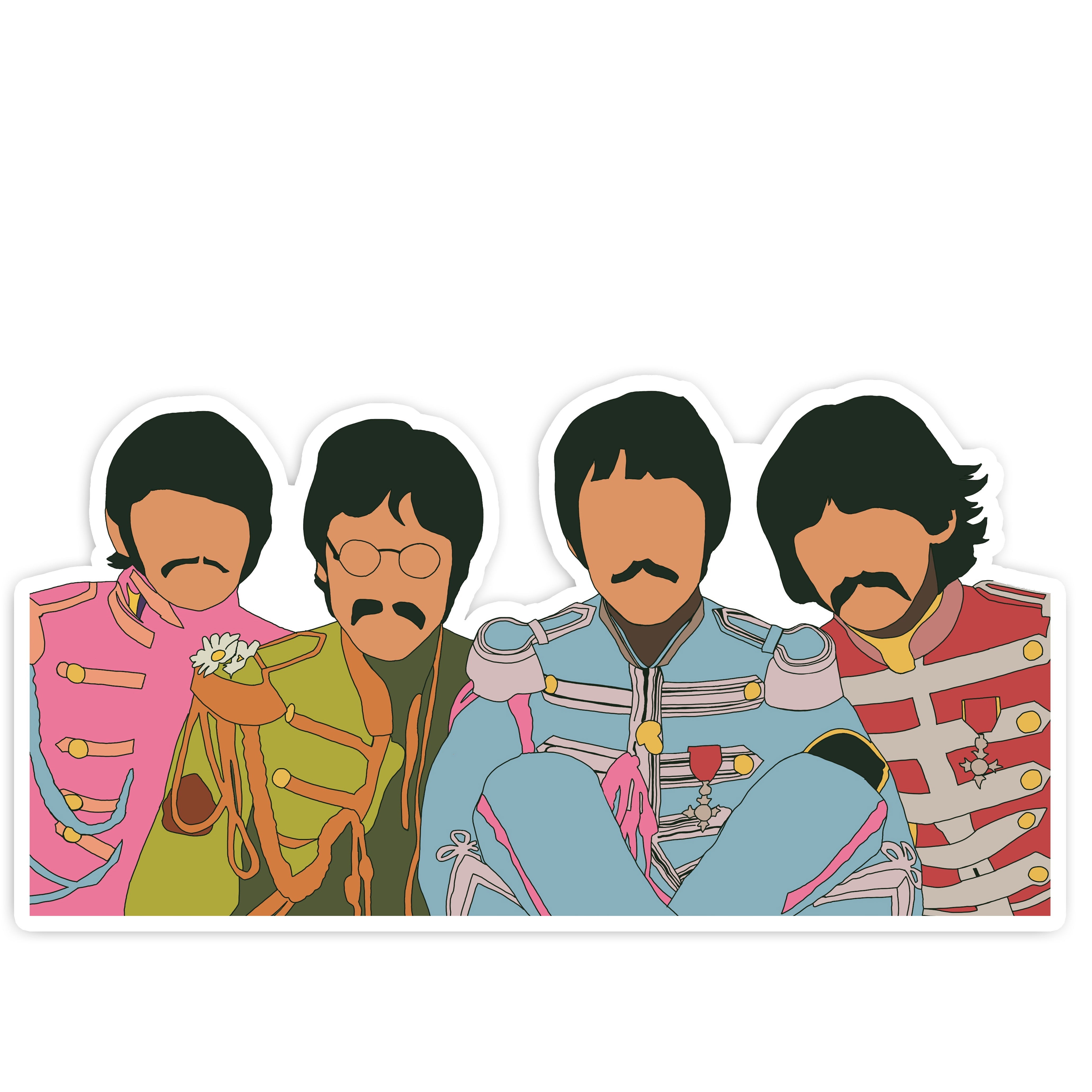 The Beatles Die Cut Sticker - ModLoungePaperCompany