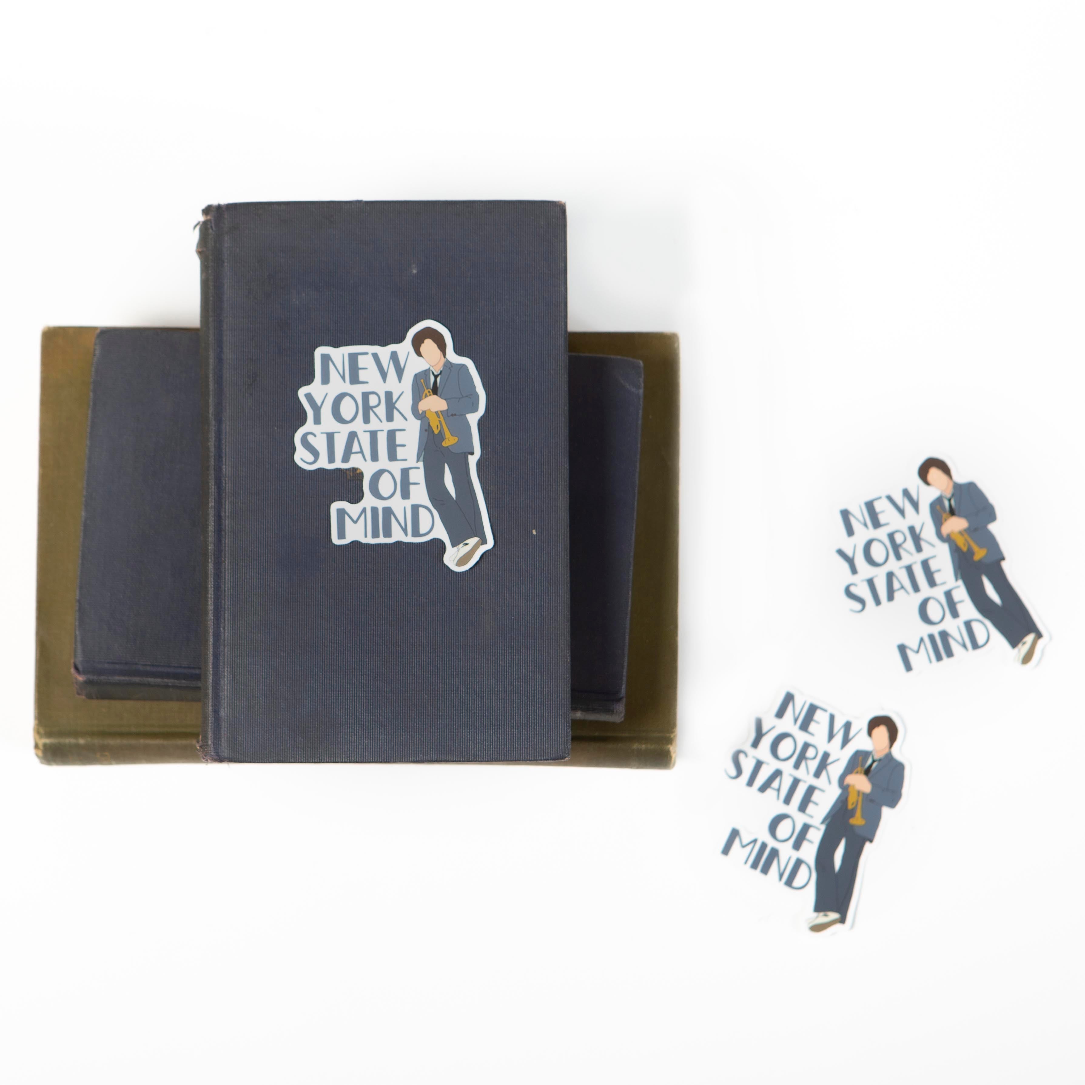 billy joel new york state of mind pop icon vinyl sticker for computer, notebook, water bottle
