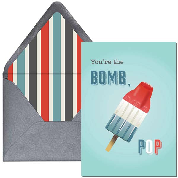 Retro Bomb Pop Greeting Card for Dad- ModLoungePaperCompany