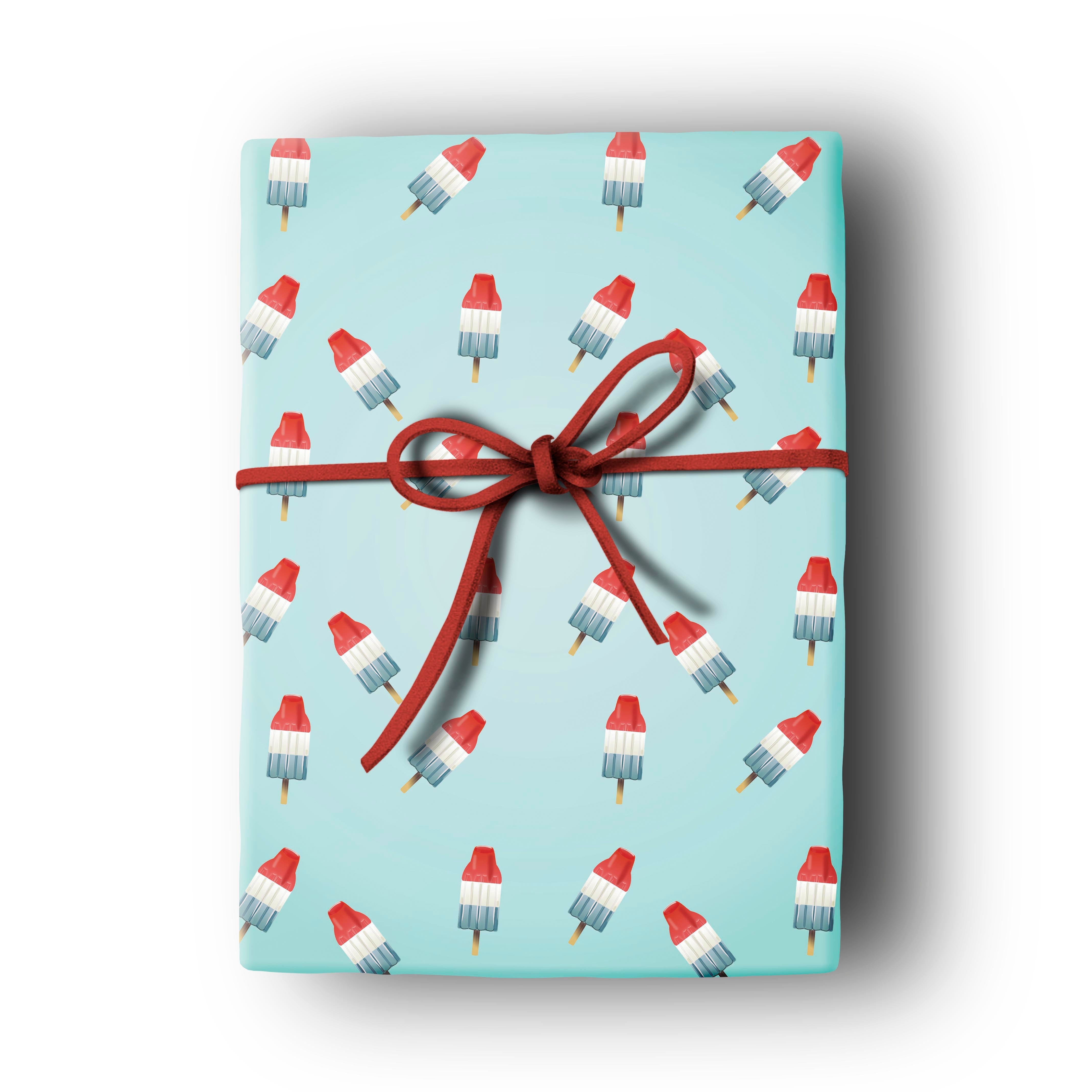 Bomb Pop Retro Summer Gift Wrap Craft Sheet