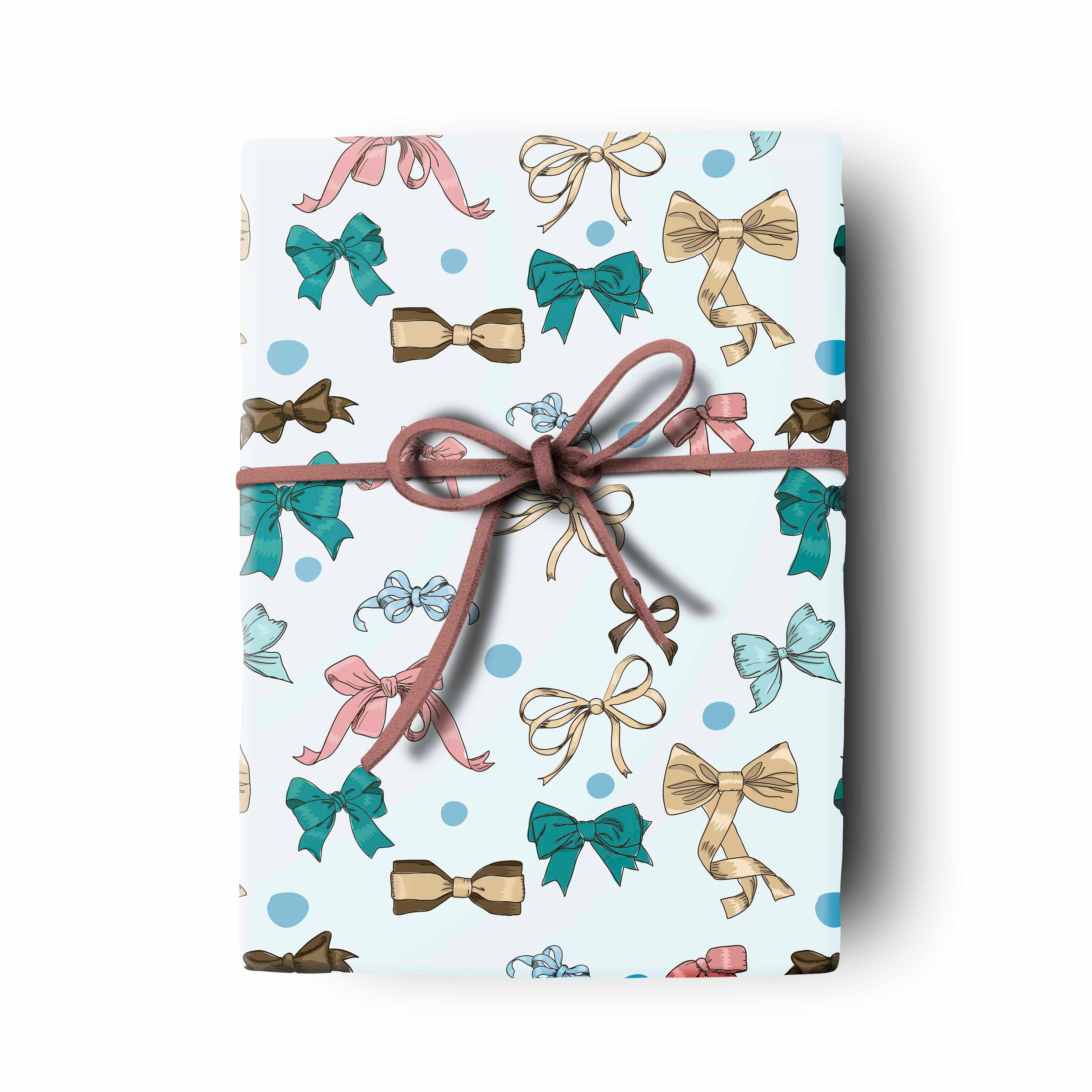 vintage bows gift wrap