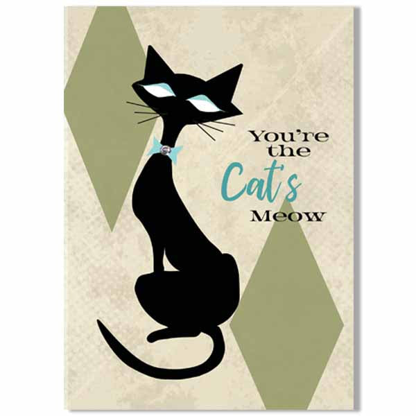Cat's Meow Greeting Card - ModLoungePaperCompany