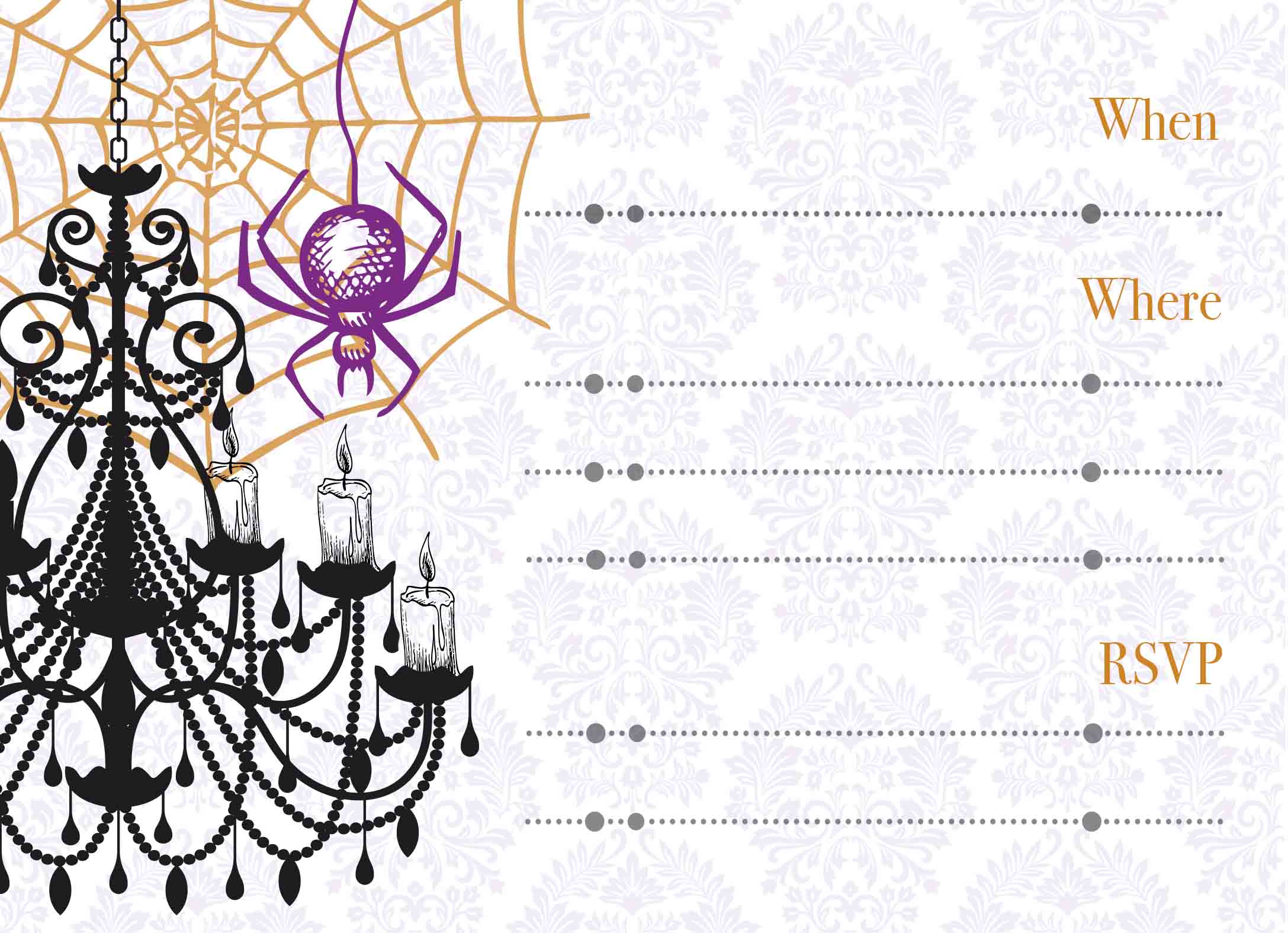 Costumes & Cocktails Vintage Halloween Invitation - ModLoungePaperCompany
