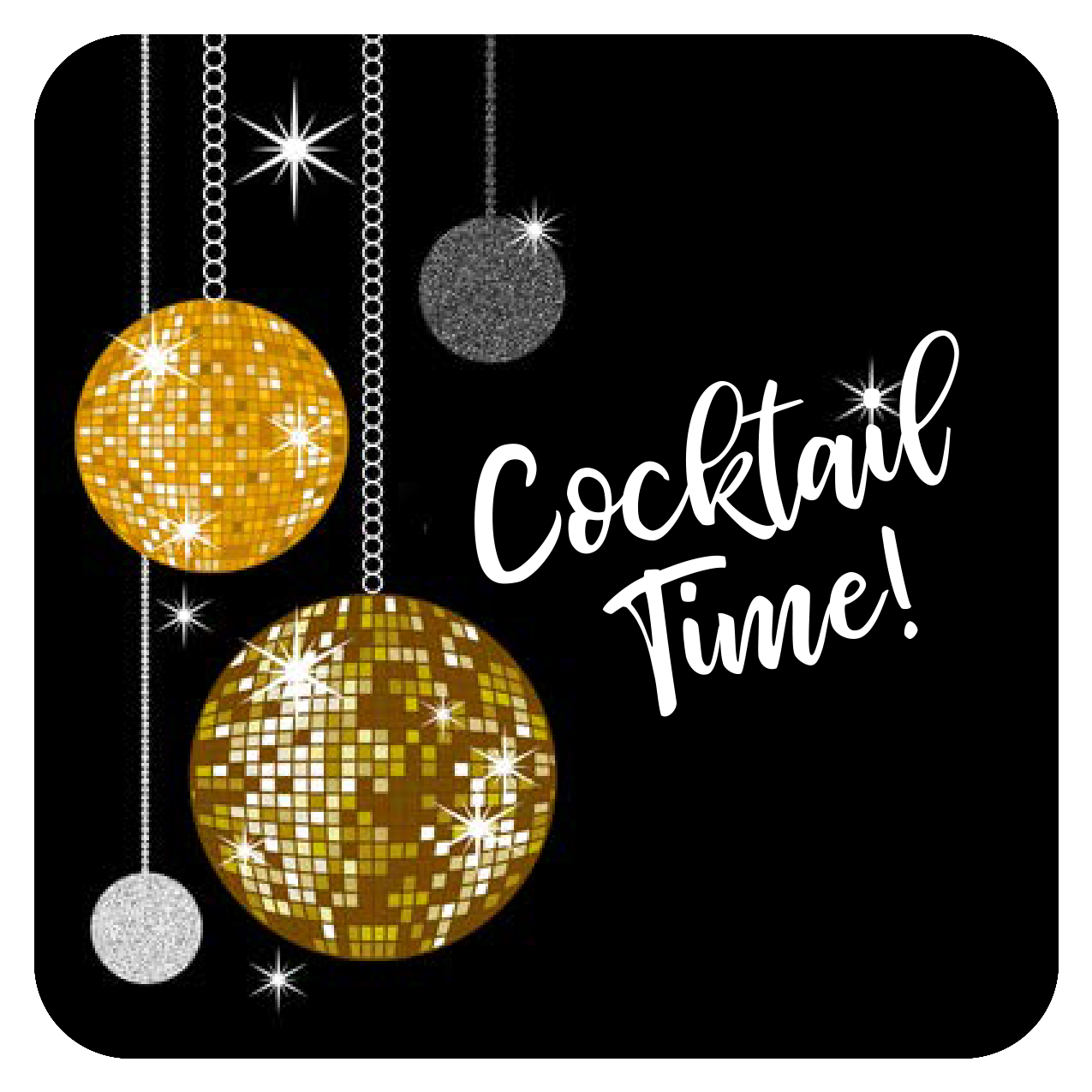 Disco Ball Cocktail Coasters - ModLoungePaperCompany