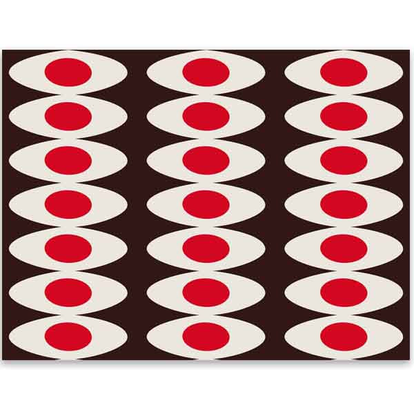 Mid Century Oval Pattern Notecard - ModLoungePaperCompany